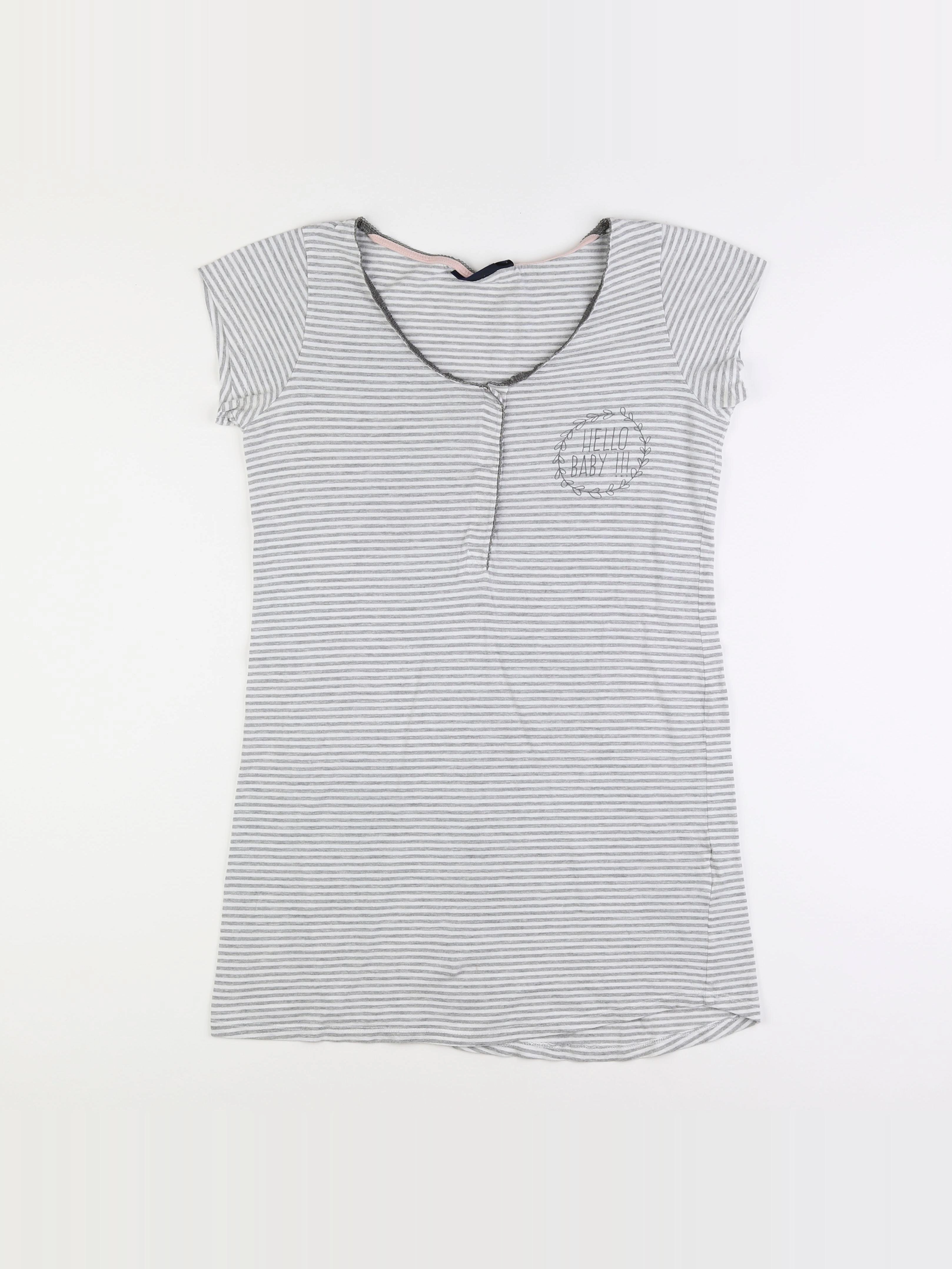 Kiabi - tee-shirt grossesse gris - 34 à 36