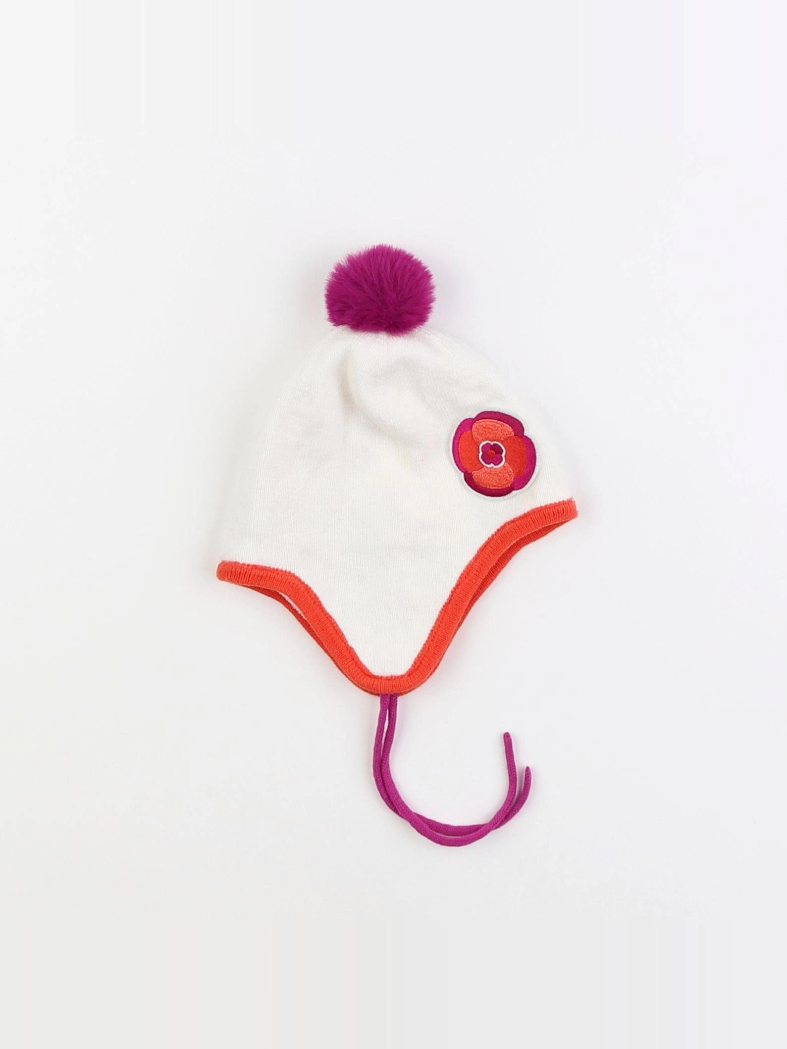 Jacadi - bonnet beige, violet - 12 mois