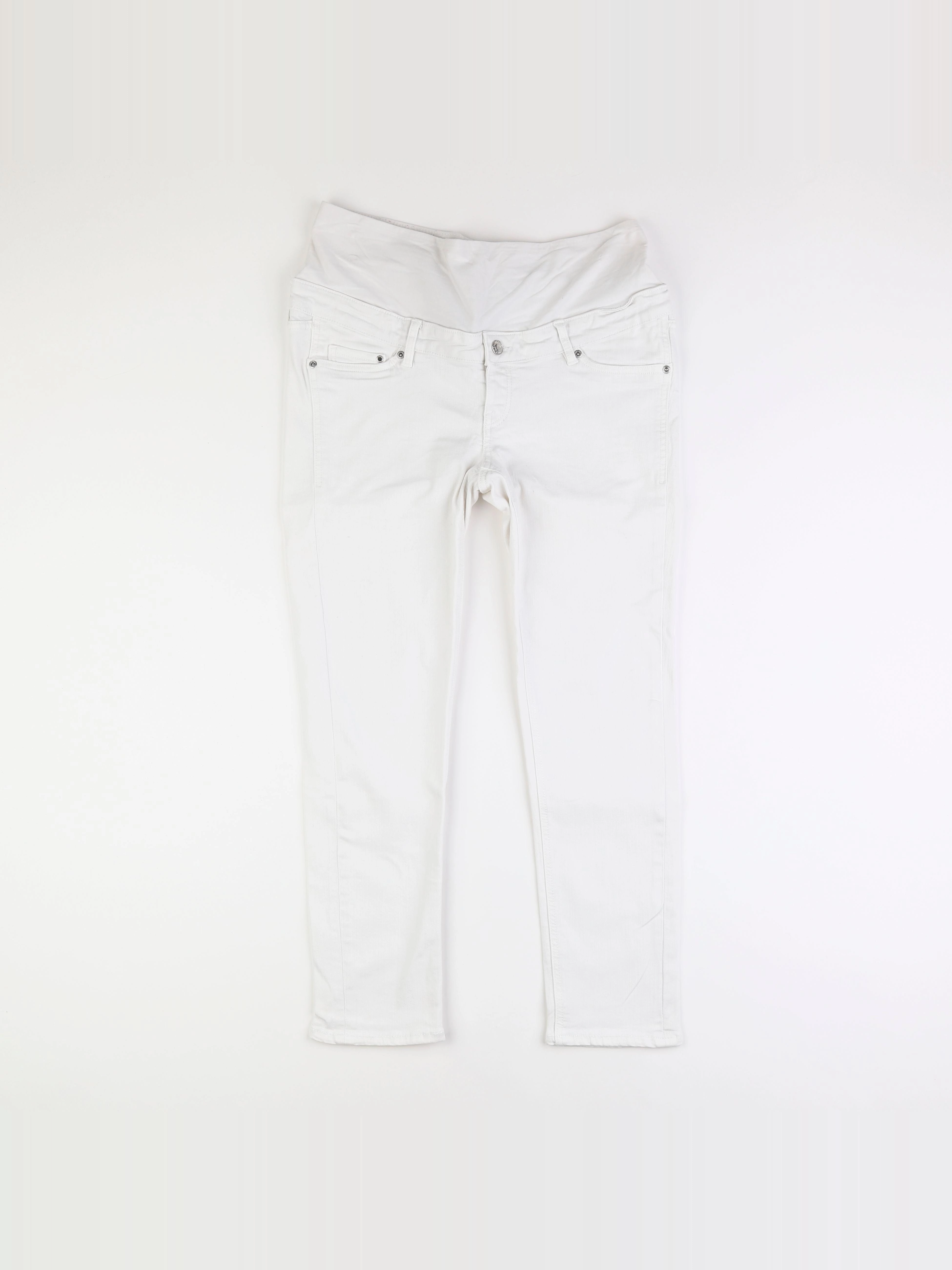 H&M - jean grossesse blanc - 40