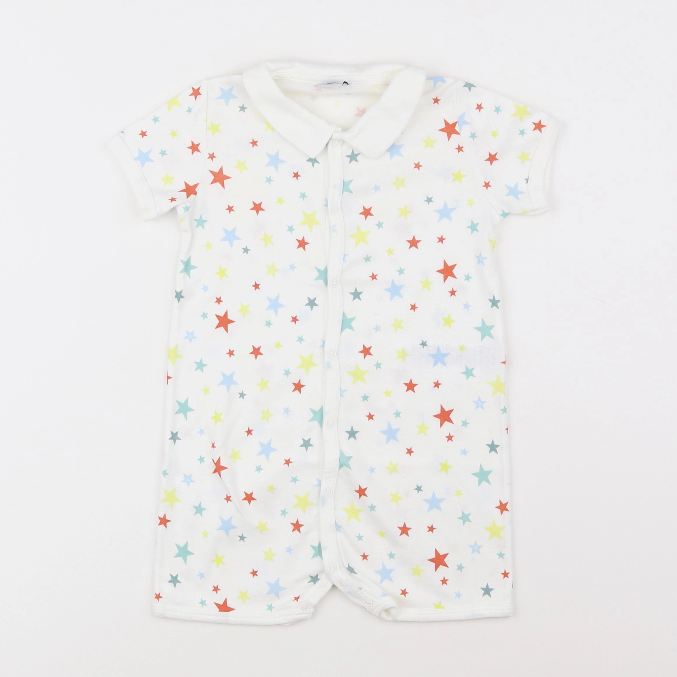 Petit Bateau - pyjama coton blanc - 2 ans