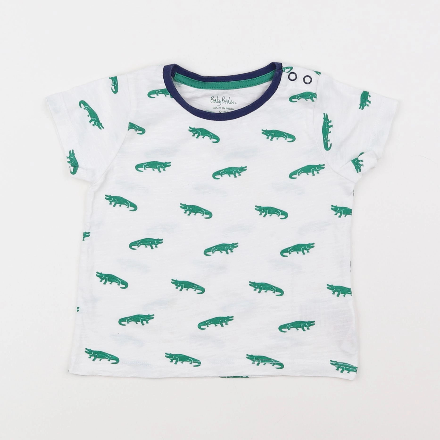 Baby Boden - tee-shirt blanc, vert - 12/18 mois