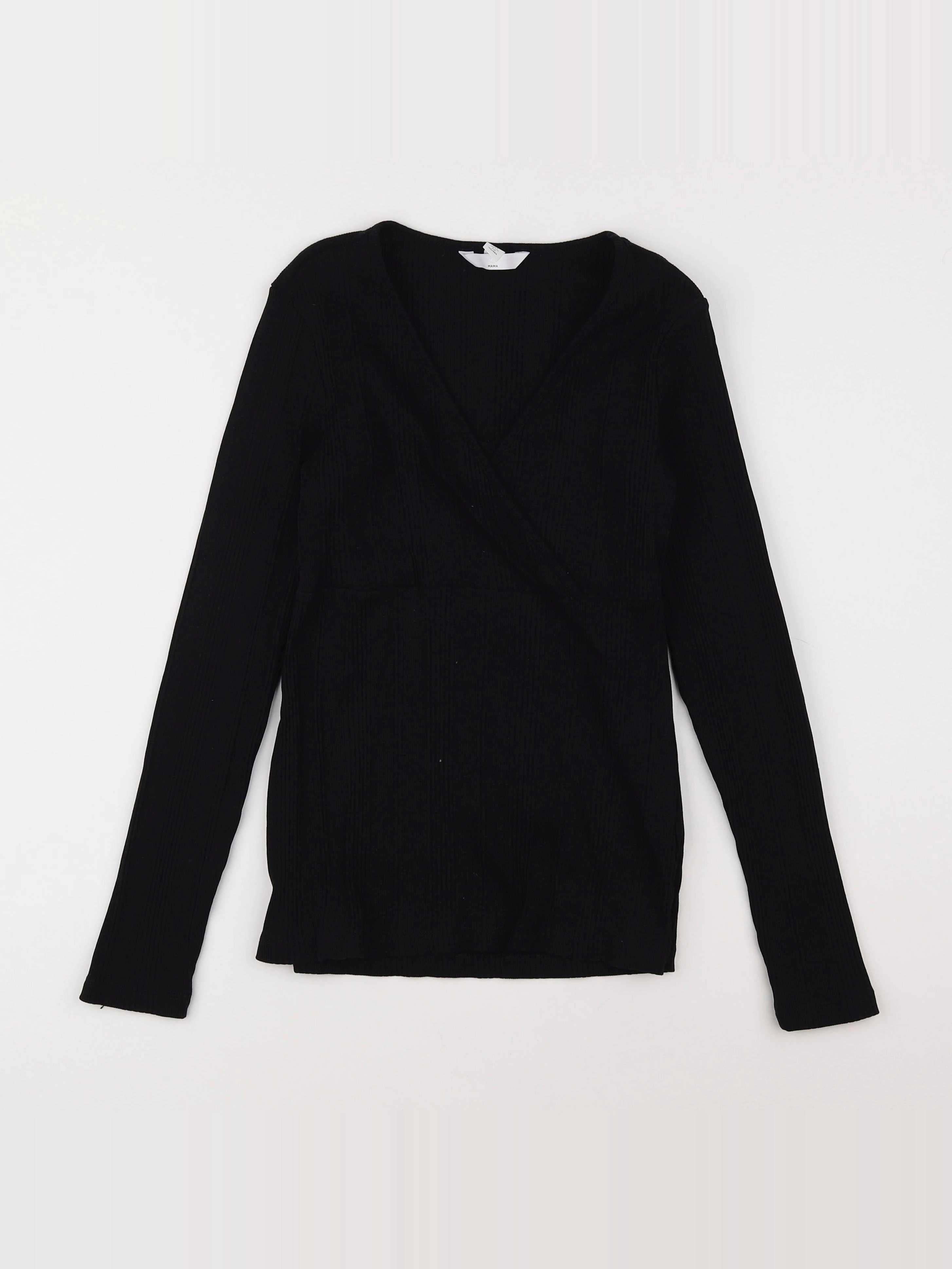 H&M - tee-shirt grossesse noir - 36 à 38