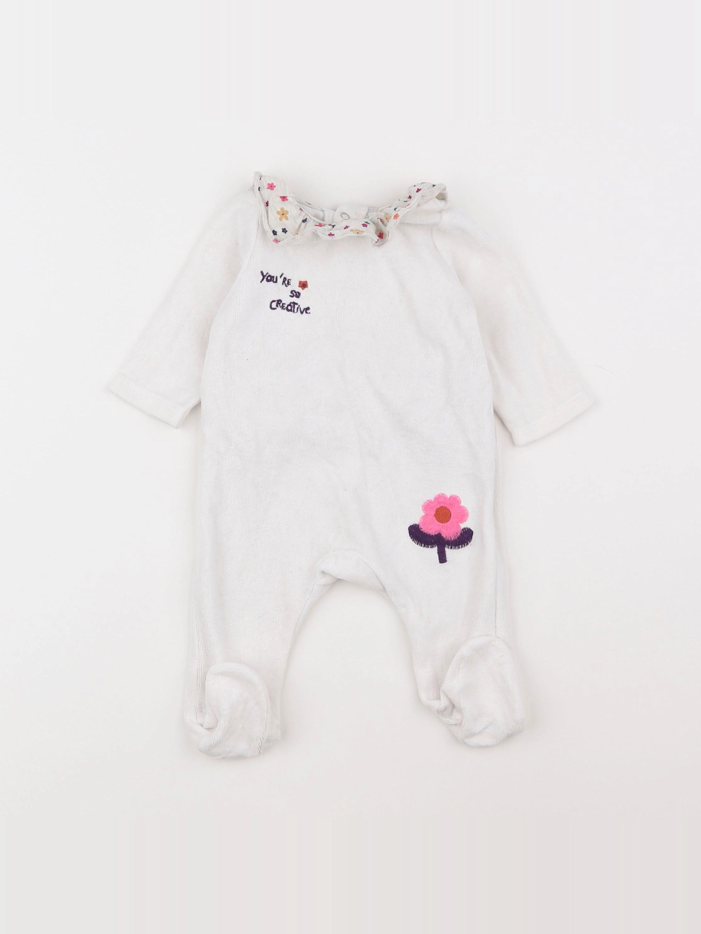 Catimini - pyjama velours beige - 3 mois