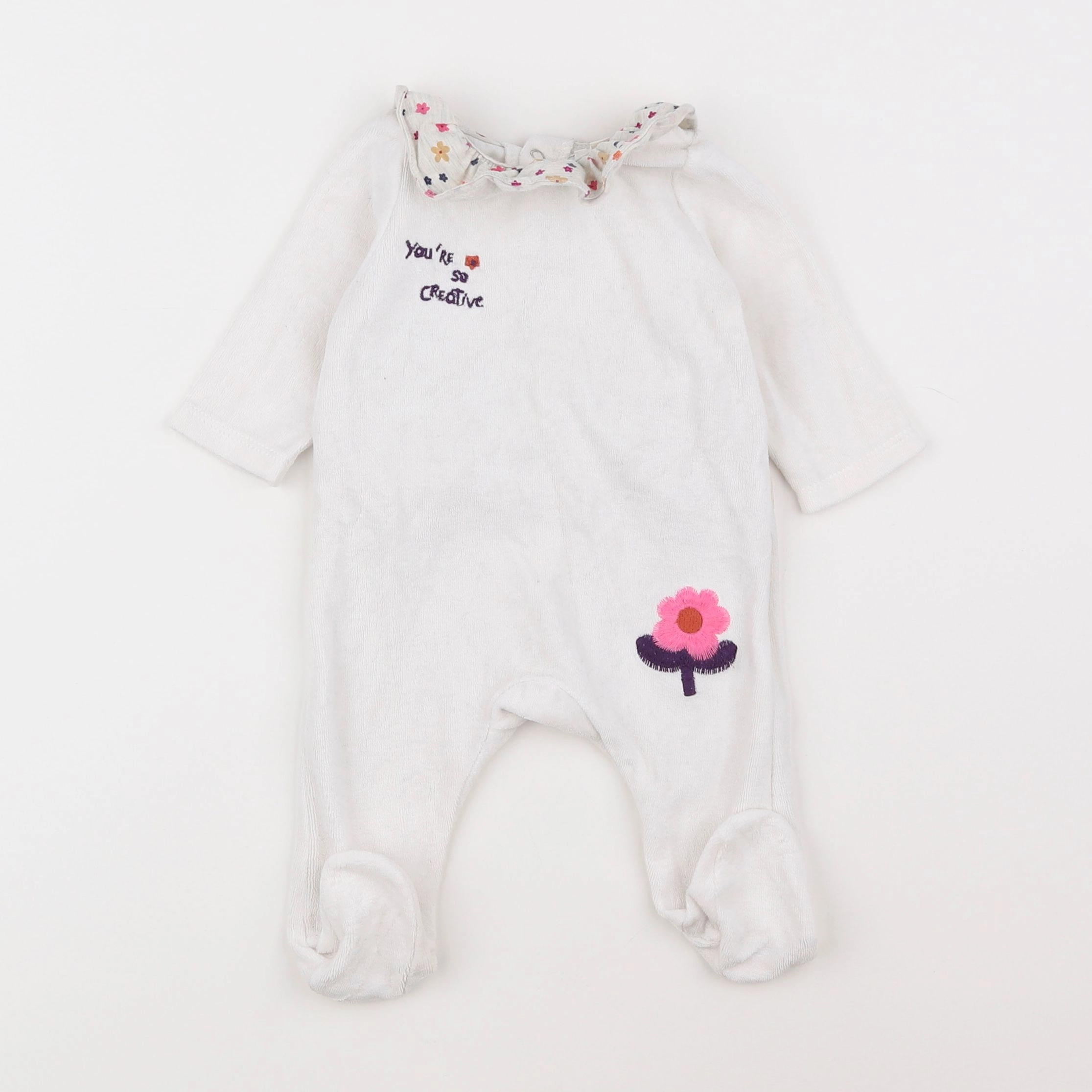 Catimini - pyjama velours beige - 3 mois