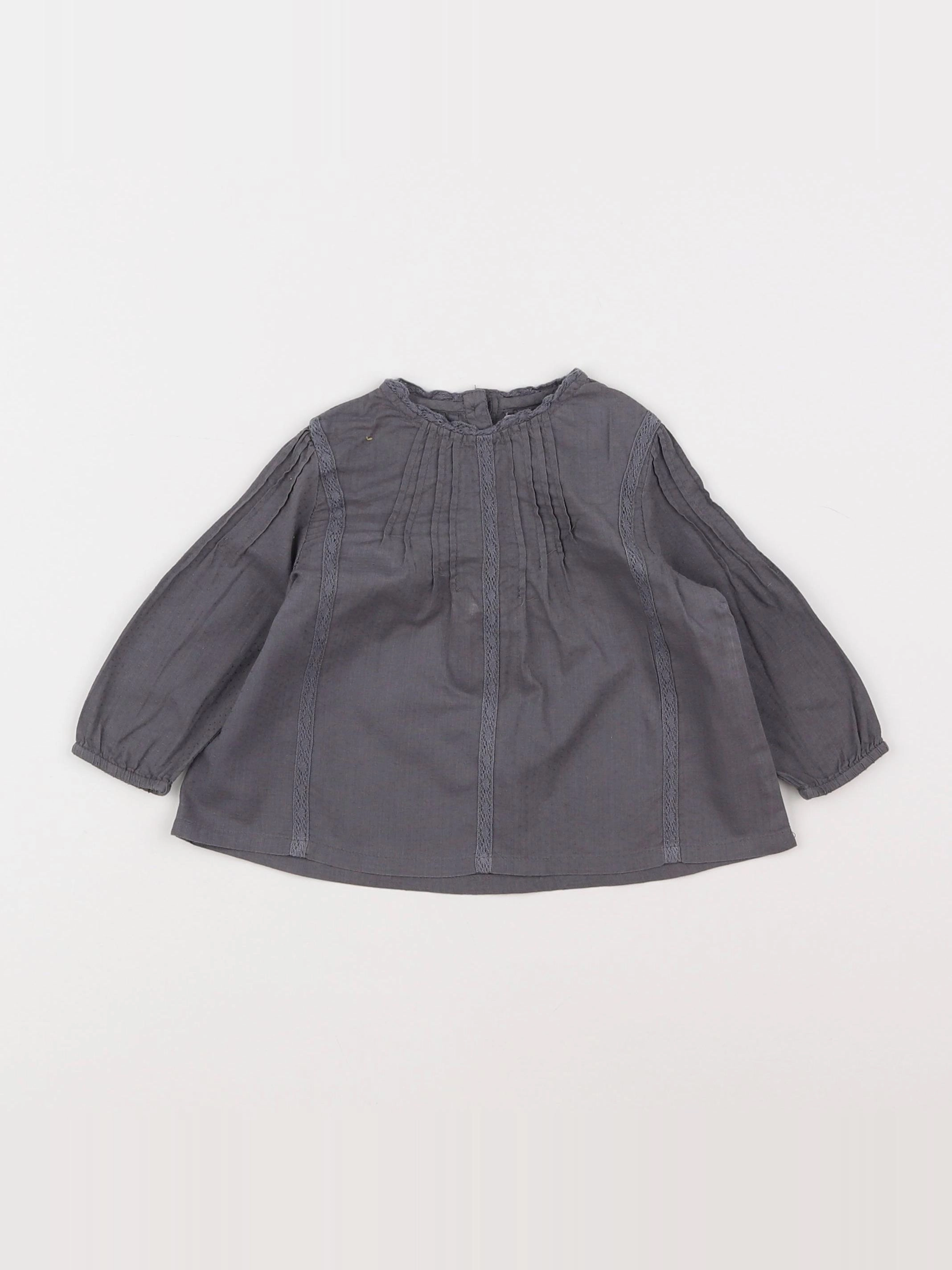 Boutchou - blouse gris - 6 mois