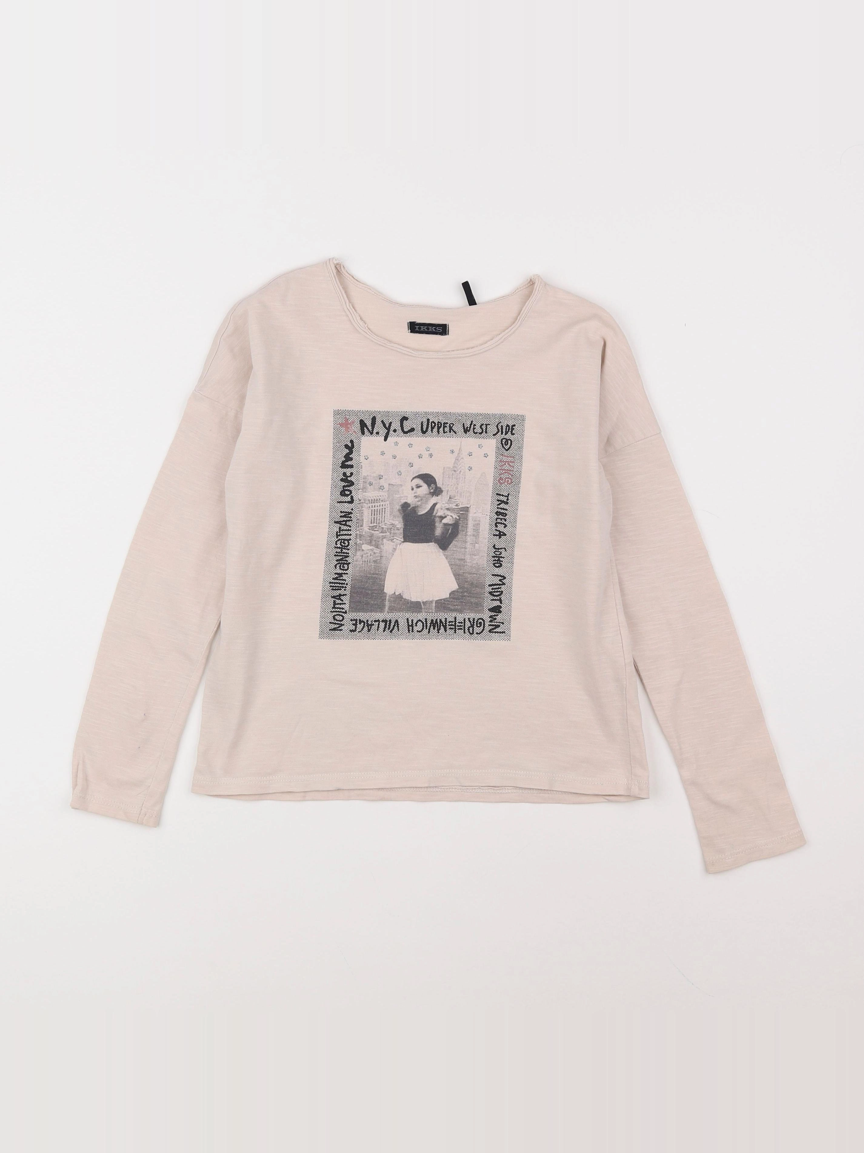IKKS - tee-shirt rose - 8 ans