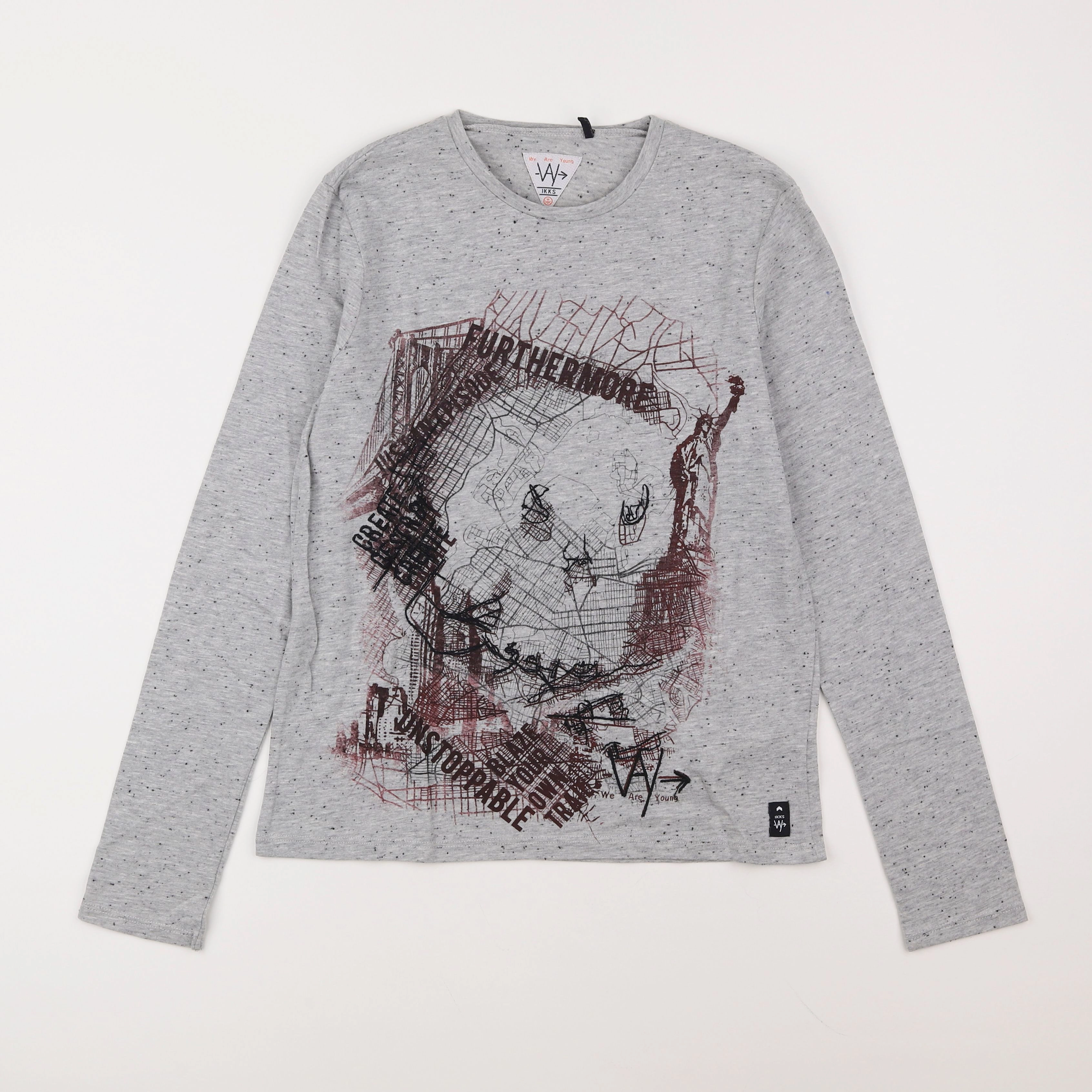 IKKS - tee-shirt gris - 14 ans