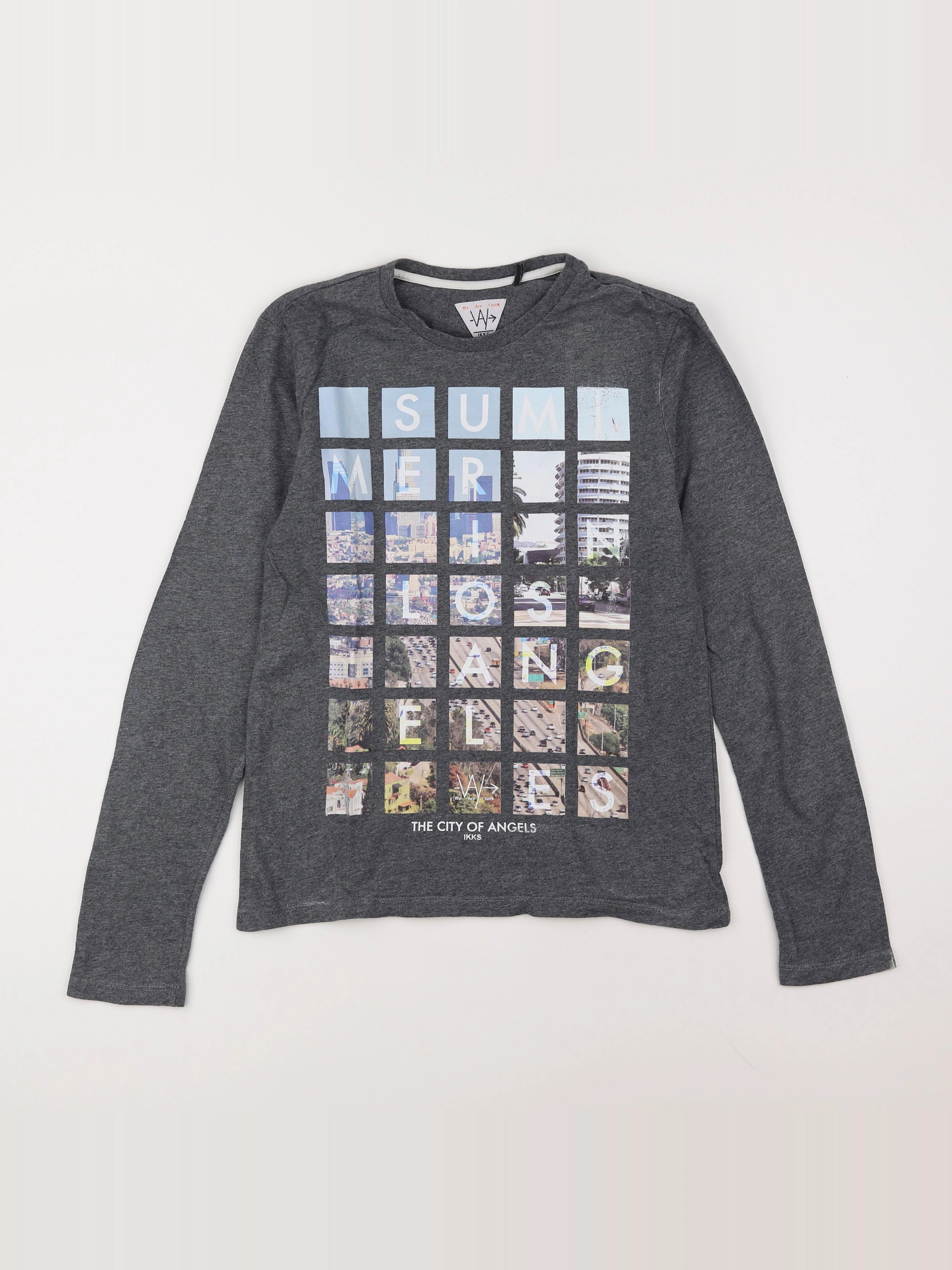 IKKS - tee-shirt gris - 14 ans