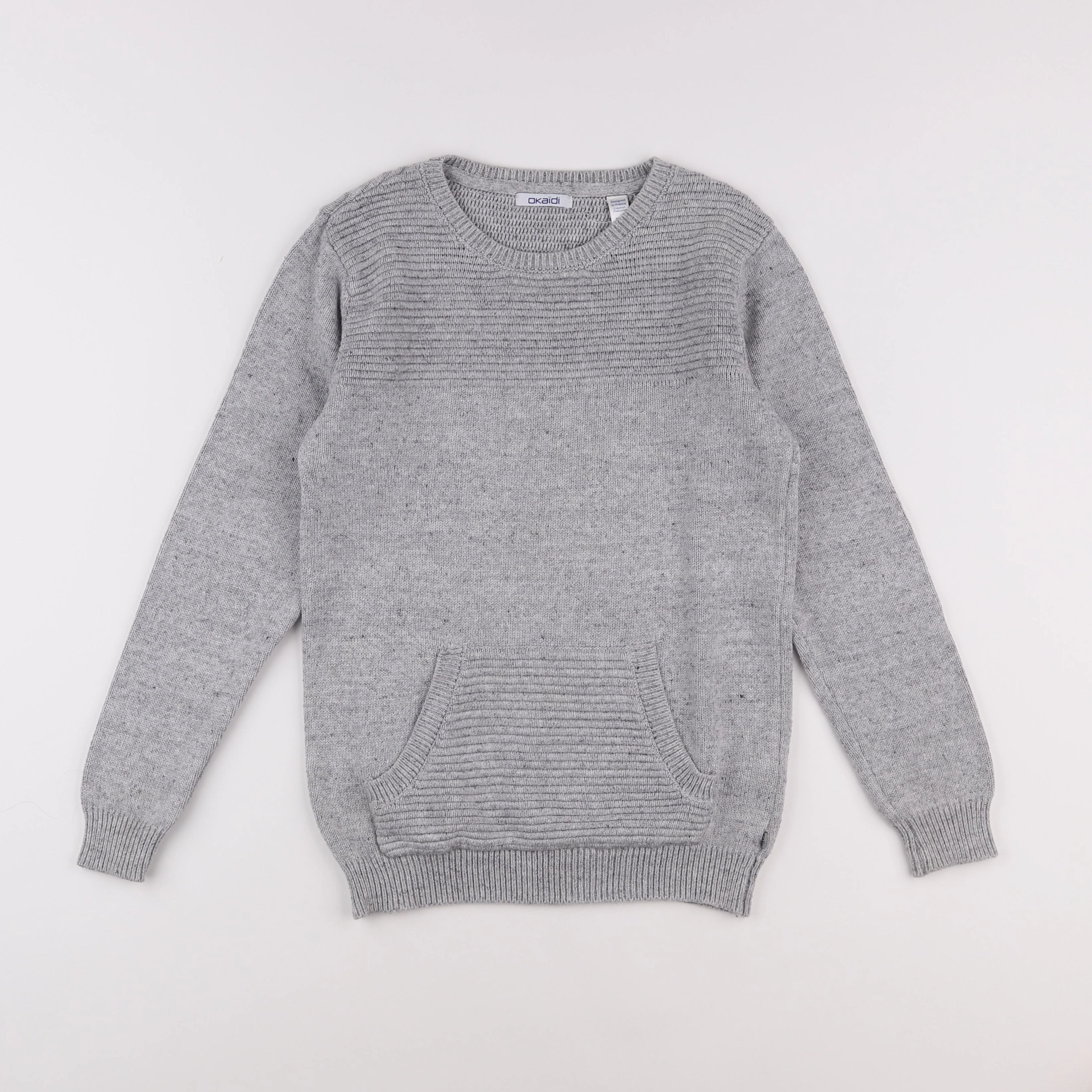 Okaidi - pull gris - 10 ans