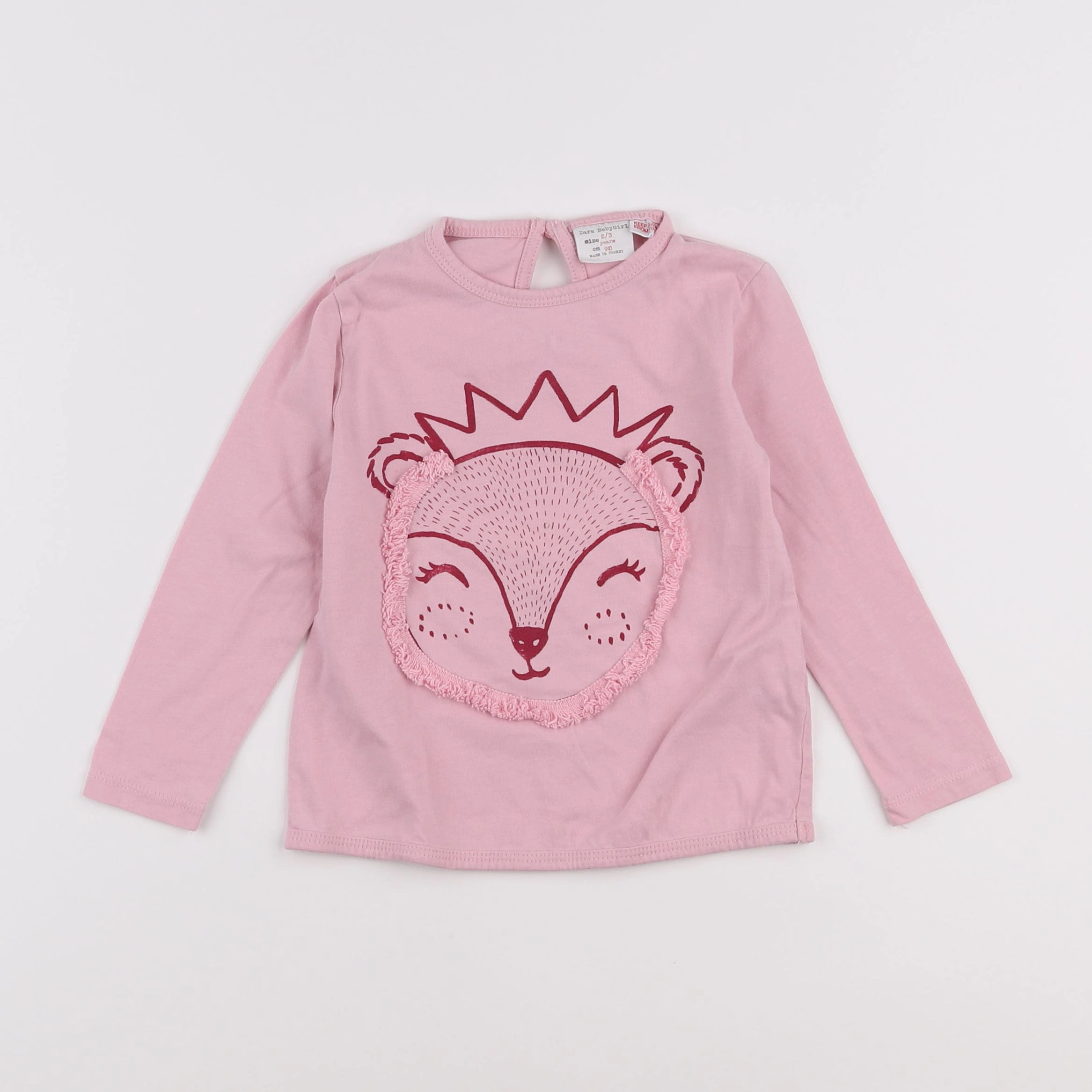 Zara - tee-shirt rose - 2/3 ans