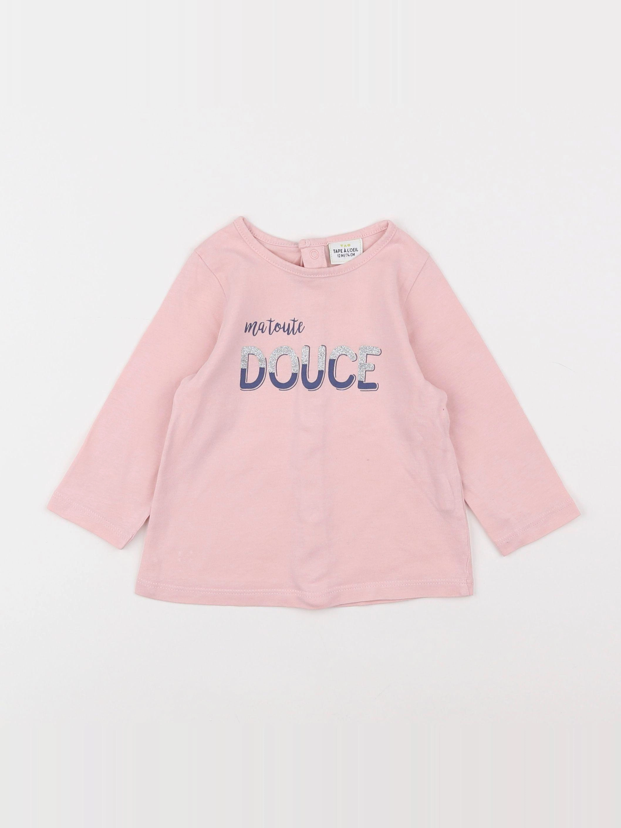 Tape à l'oeil - tee-shirt rose - 12 mois