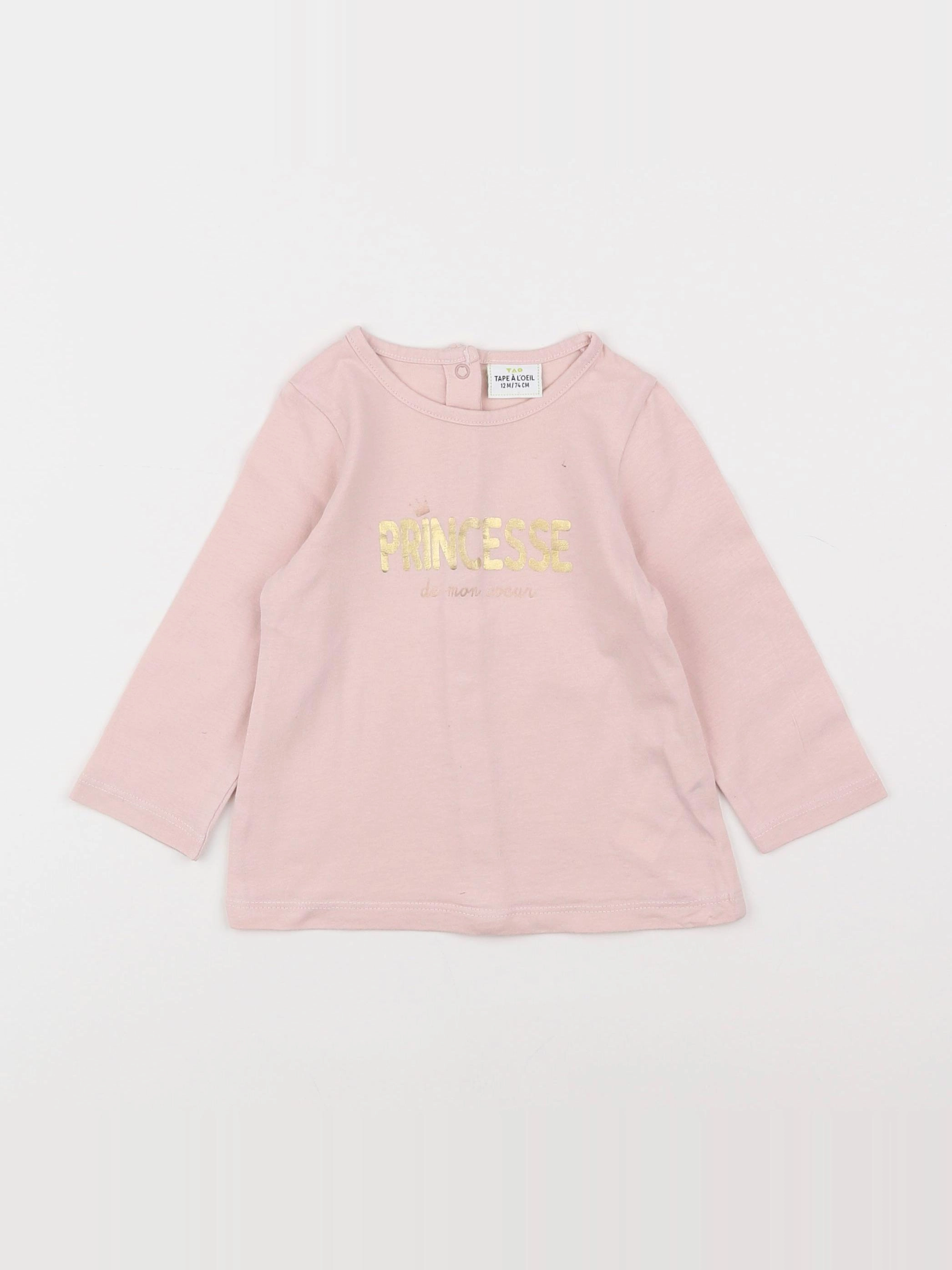 Tape à l'oeil - tee-shirt rose - 12 mois