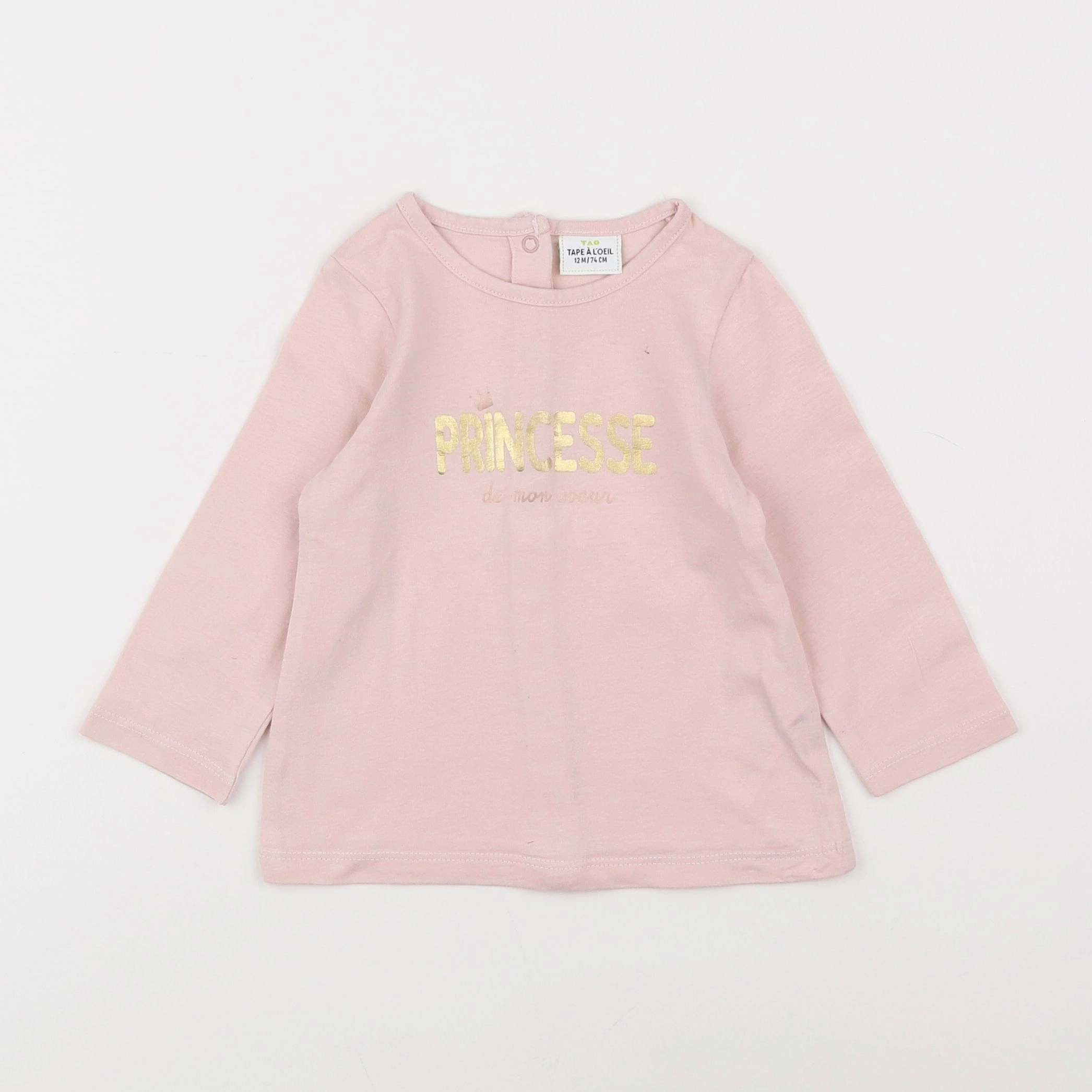 Tape à l'oeil - tee-shirt rose - 12 mois