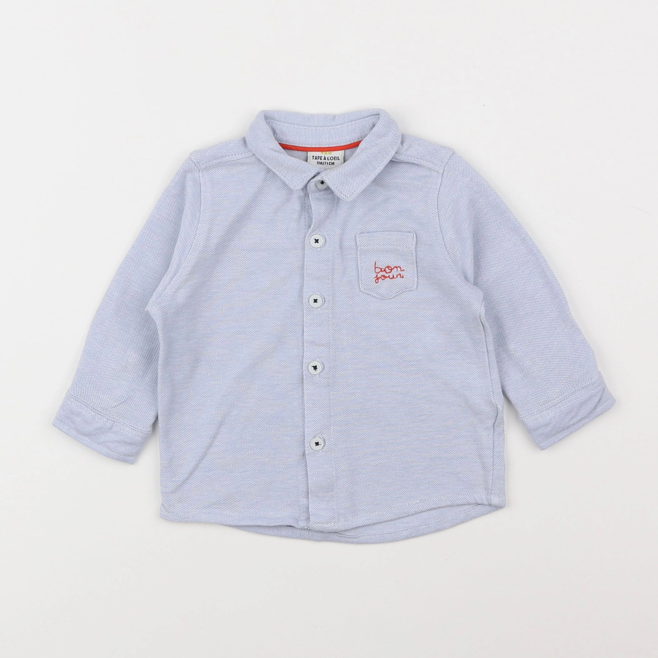 Tape à l'oeil - chemise bleu - 9 mois