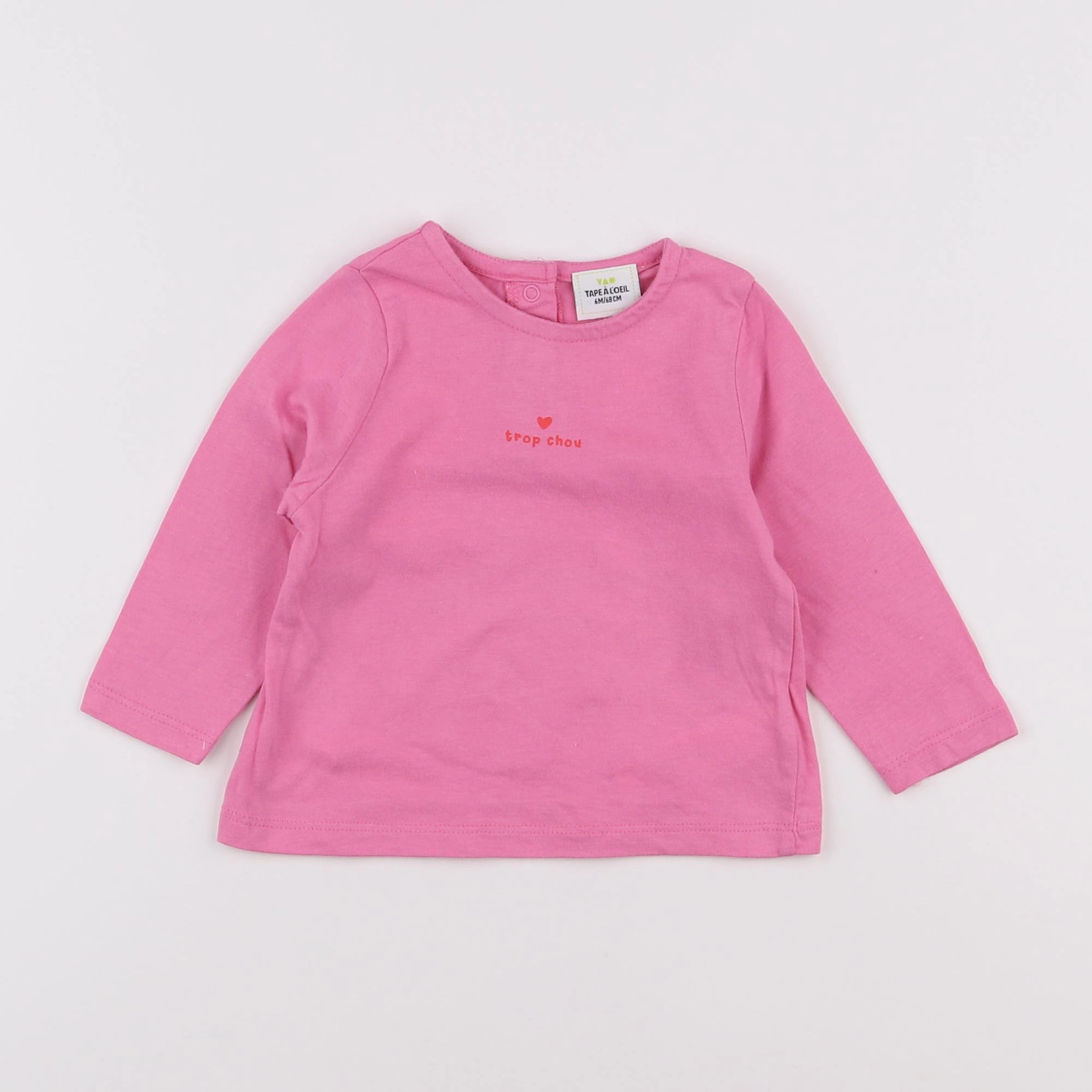 Tape à l'oeil - tee-shirt rose - 6 mois