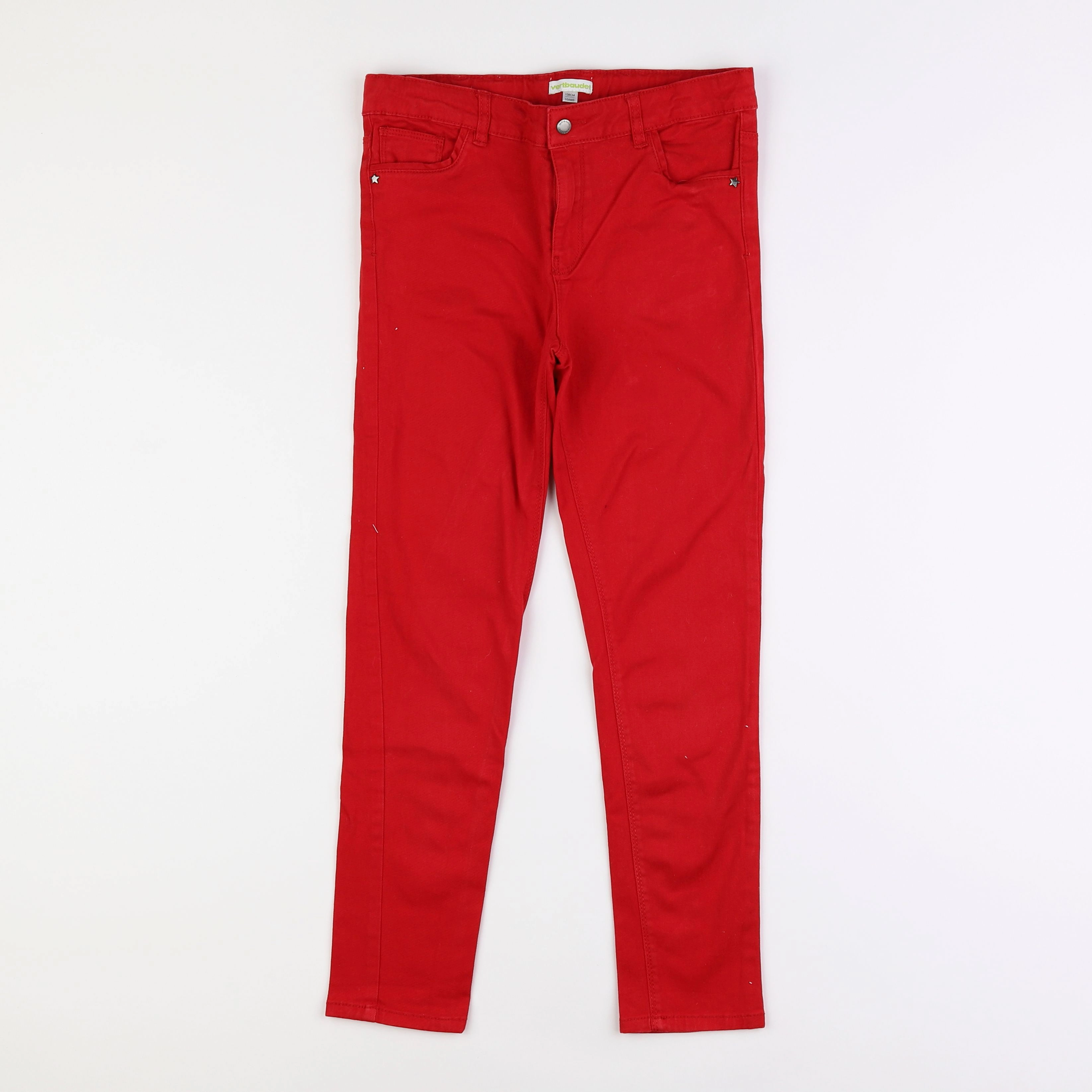 Vertbaudet - pantalon rouge - 10 ans