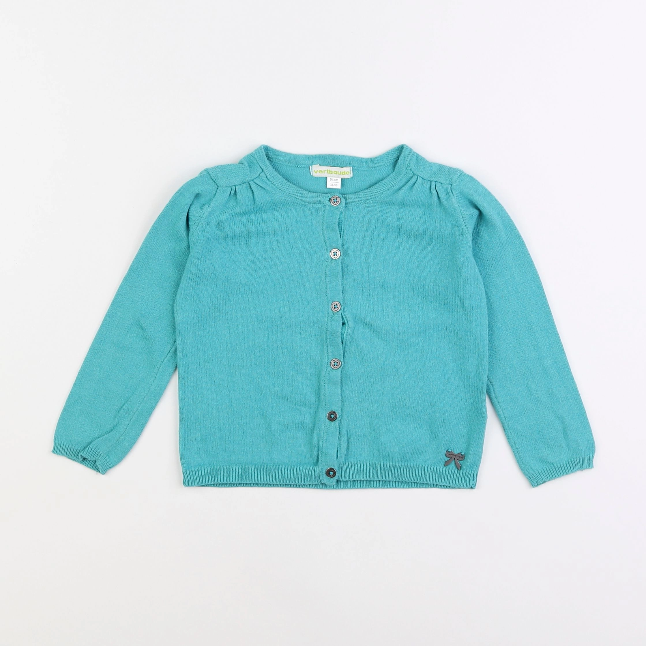 Vertbaudet - gilet vert - 3 ans