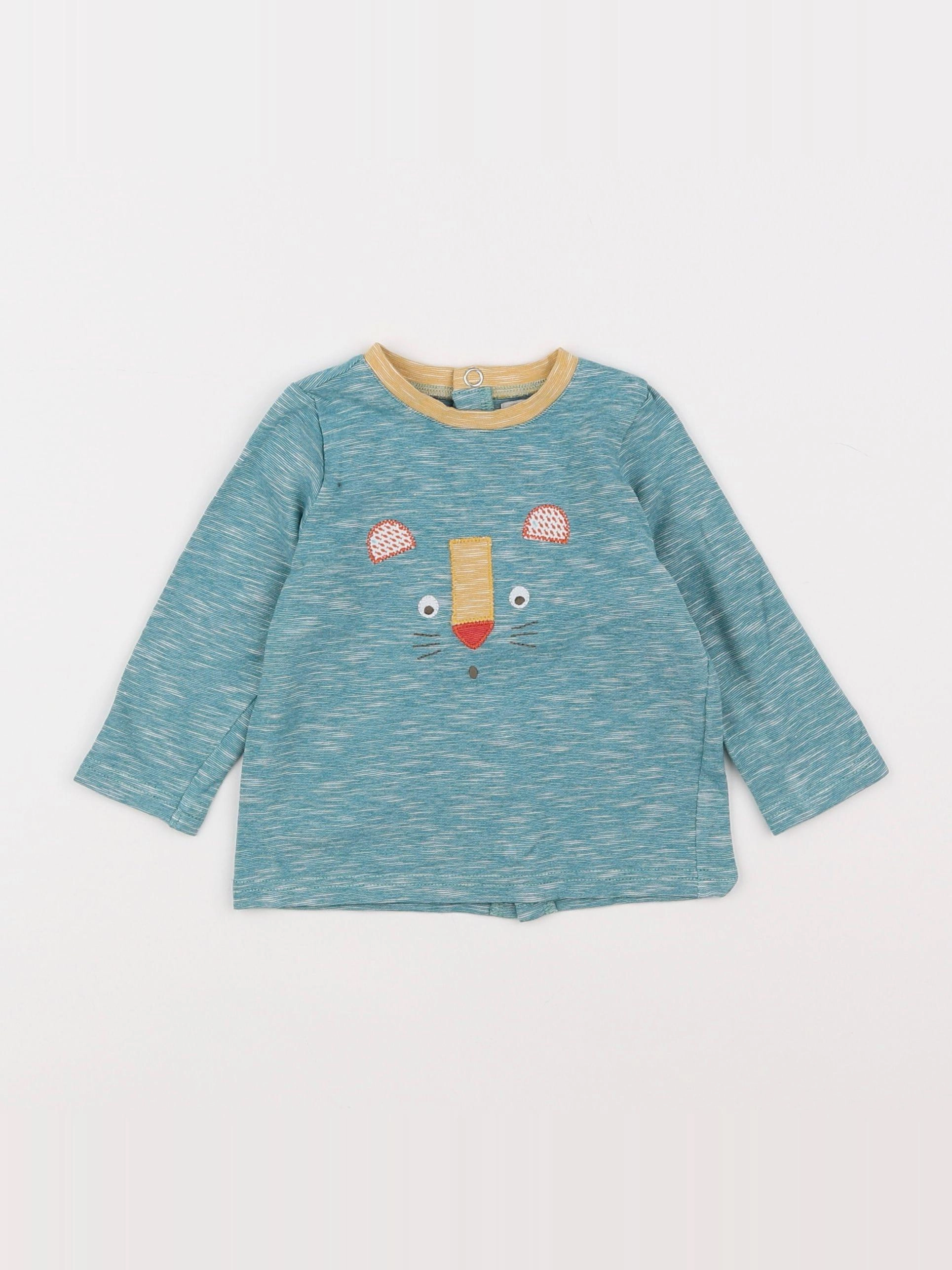 Moulin Roty - tee-shirt bleu - 6 mois