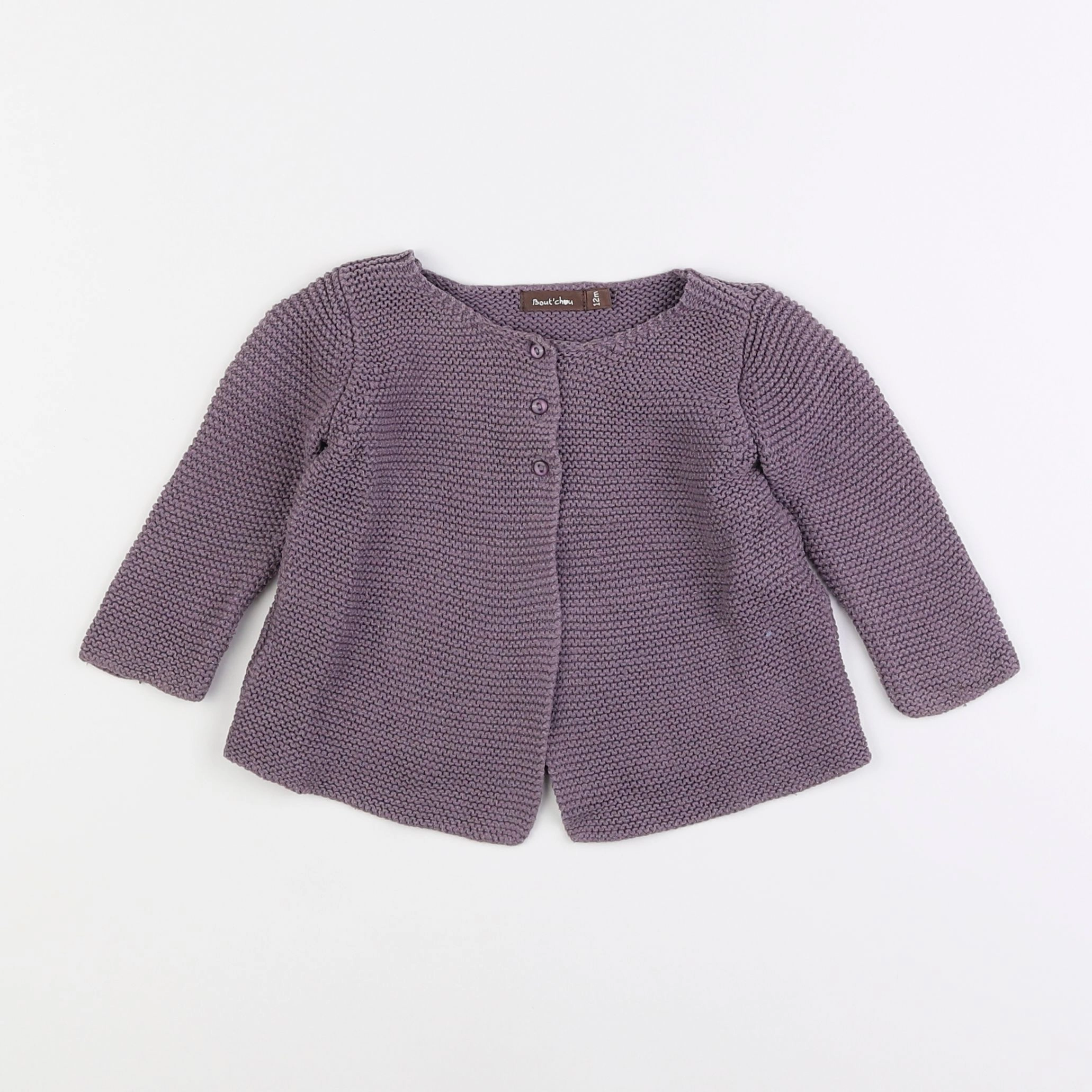 Boutchou - gilet violet - 12 mois