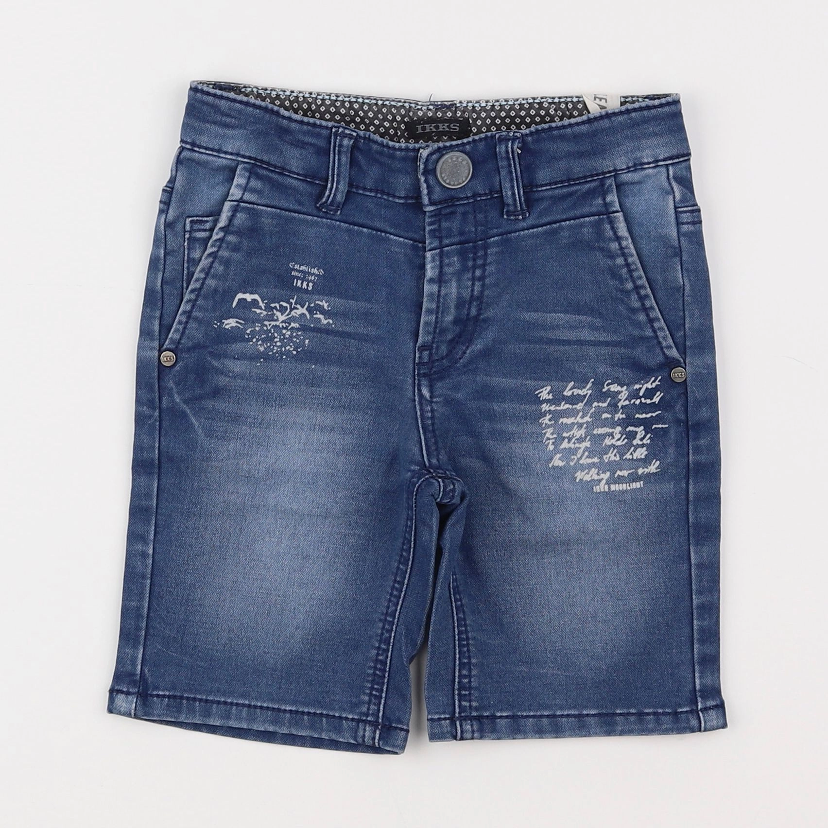 IKKS - short bleu - 4 ans