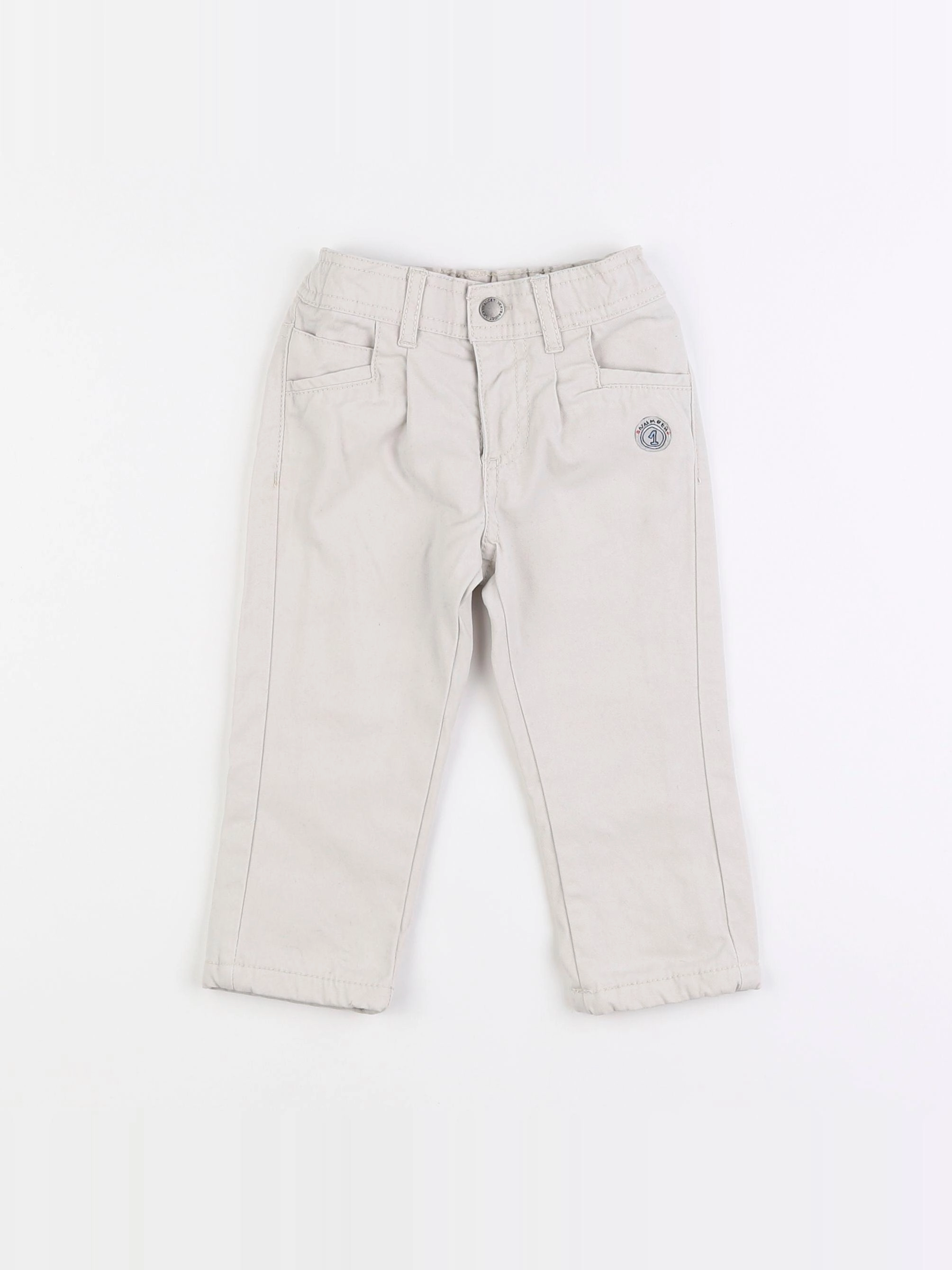 Vertbaudet - jean beige - 12 mois