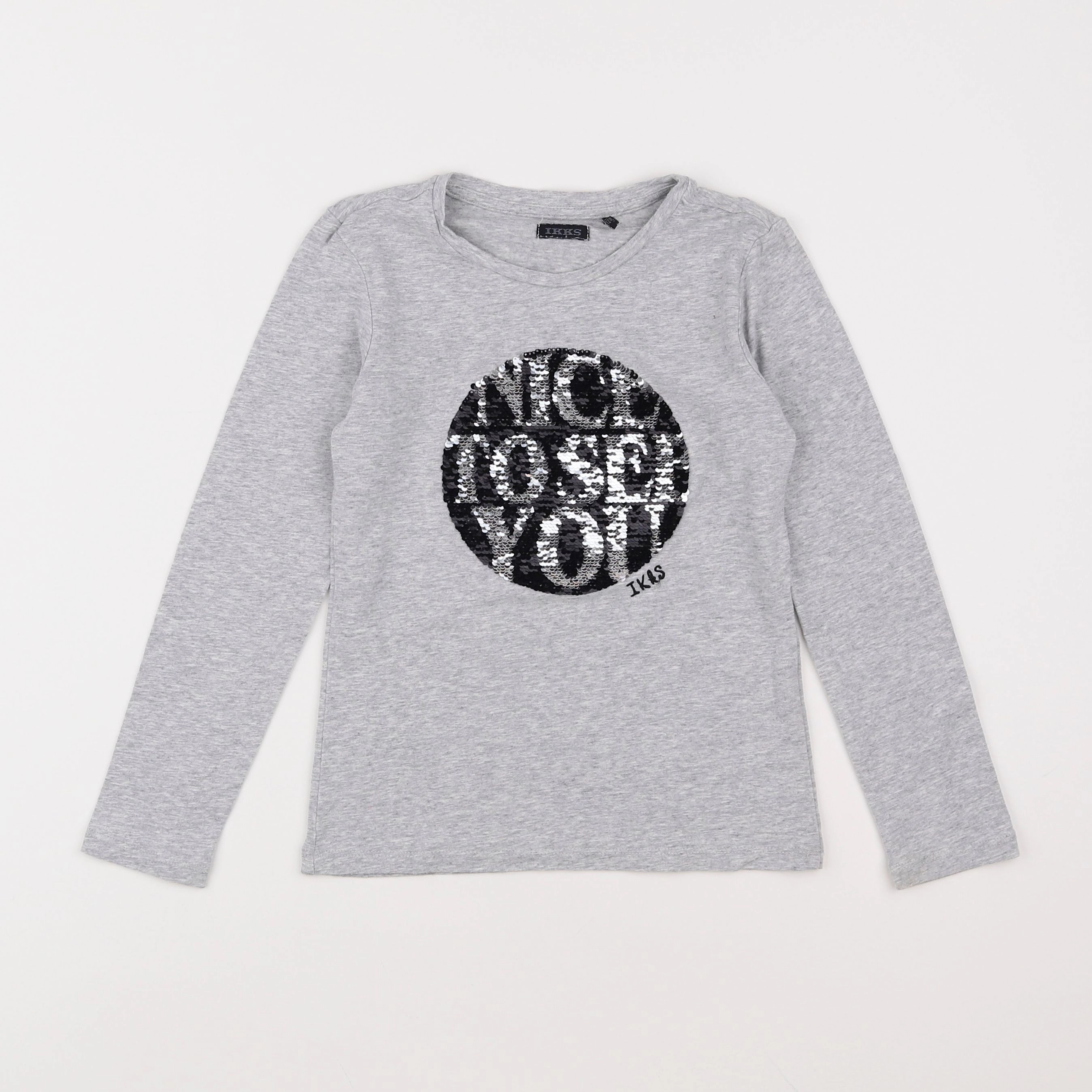 IKKS - tee-shirt gris - 8 ans
