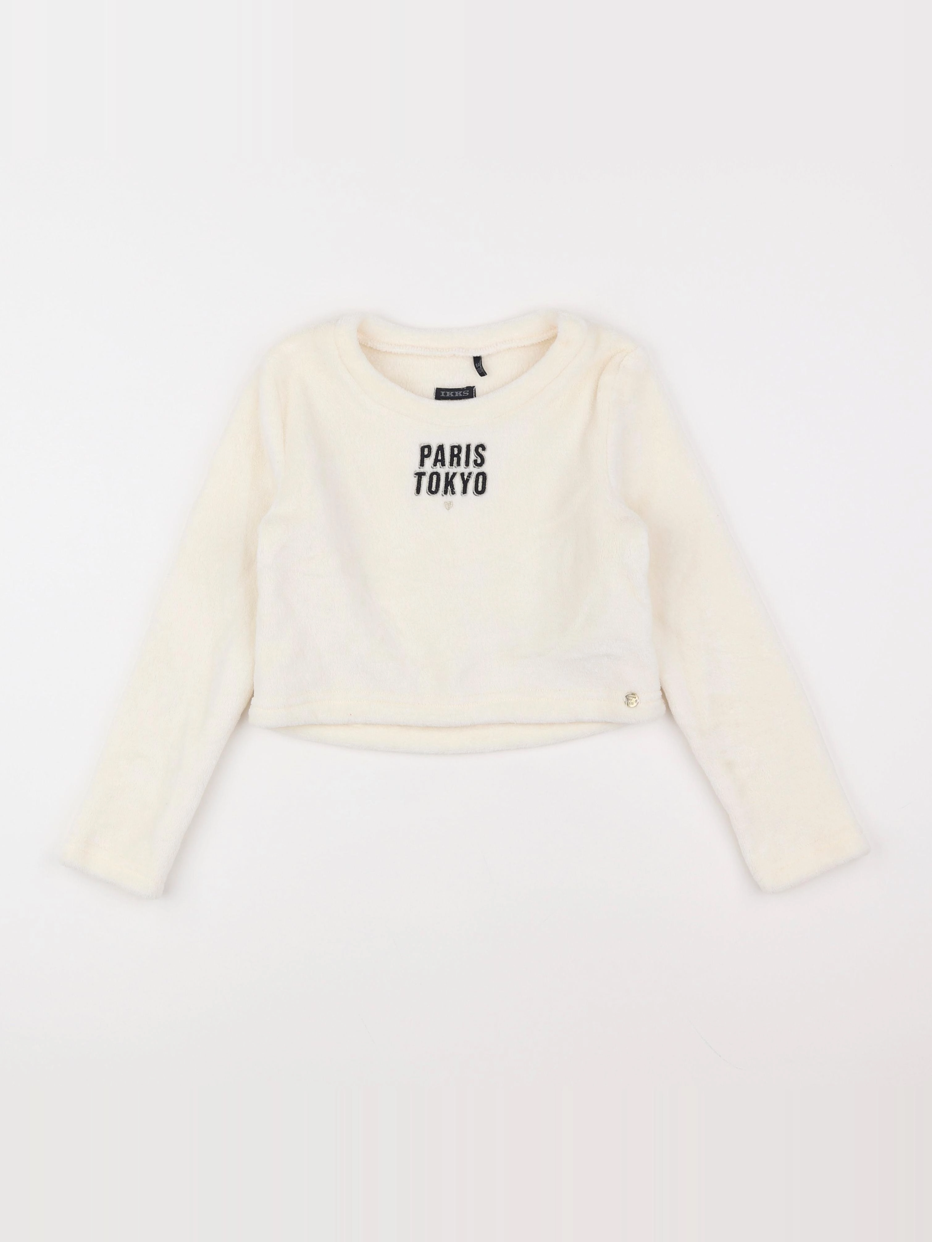 IKKS - sweat beige - 8 ans