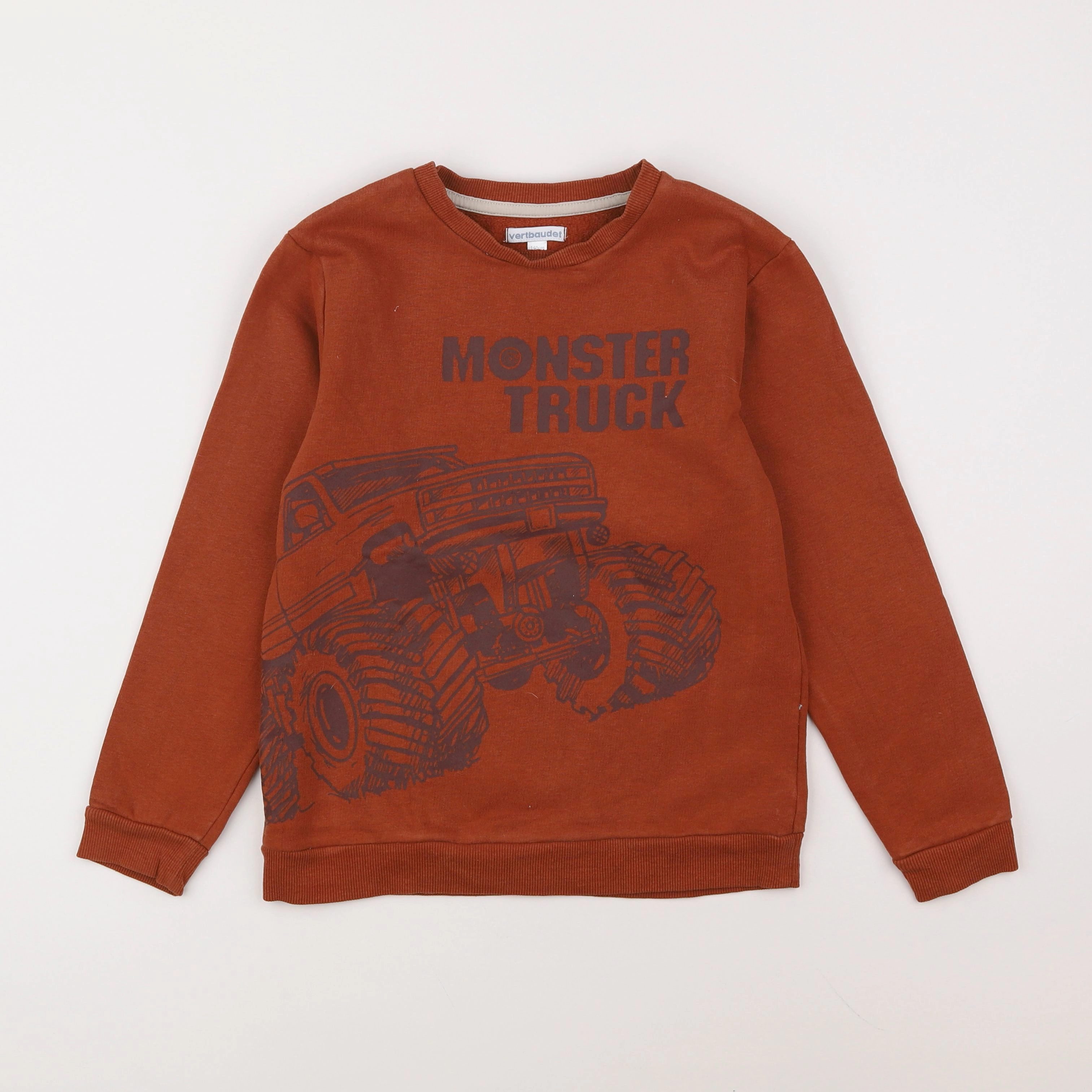 Vertbaudet - sweat marron - 10 ans