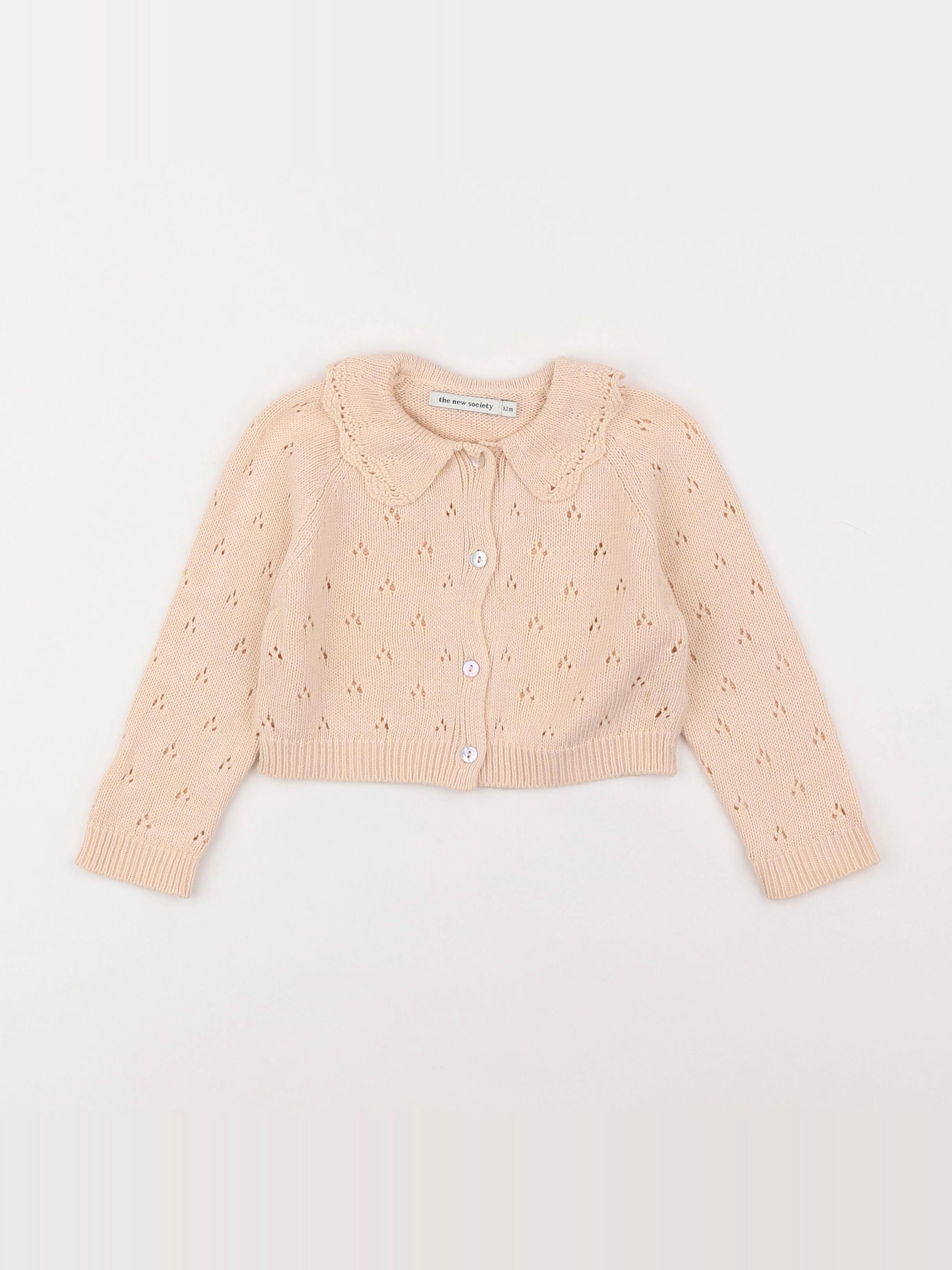 The new society - gilet rose - 12 mois