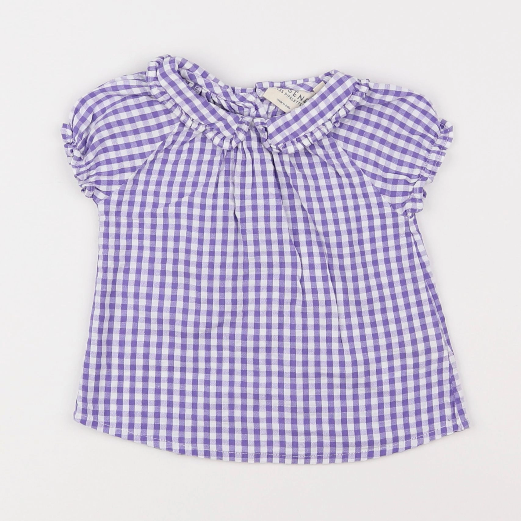 Arsène et les pipelettes - blouse blanc, violet - 18 mois