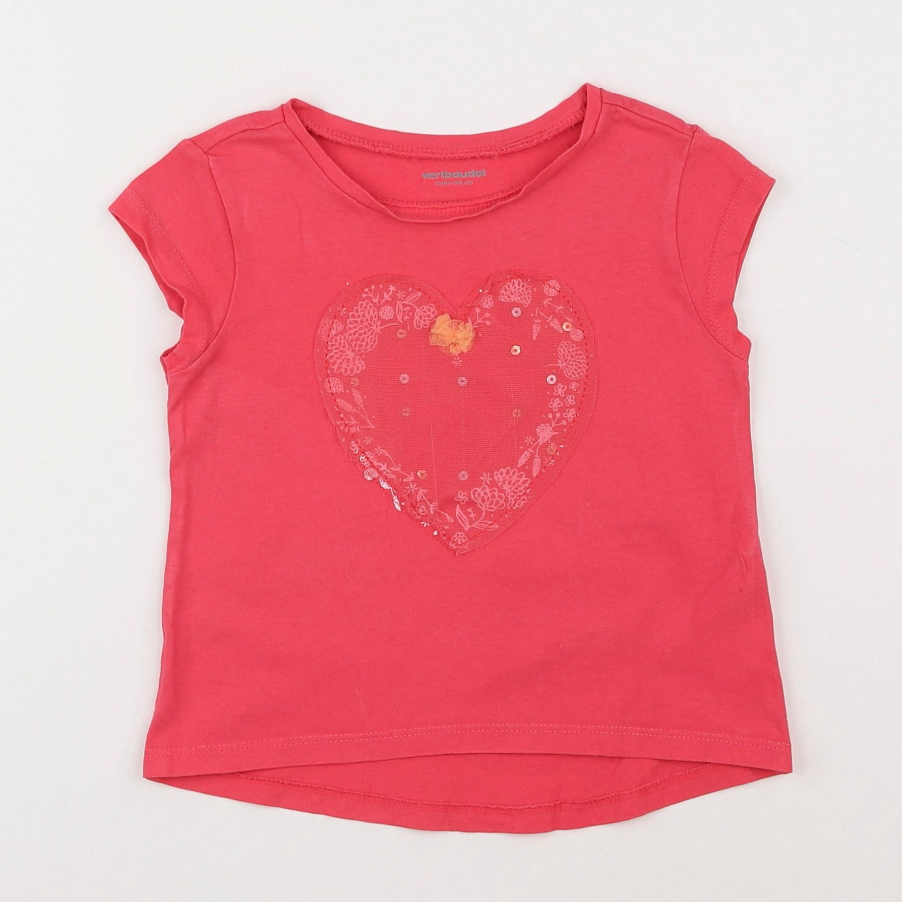 Vertbaudet - tee-shirt rose - 3 ans