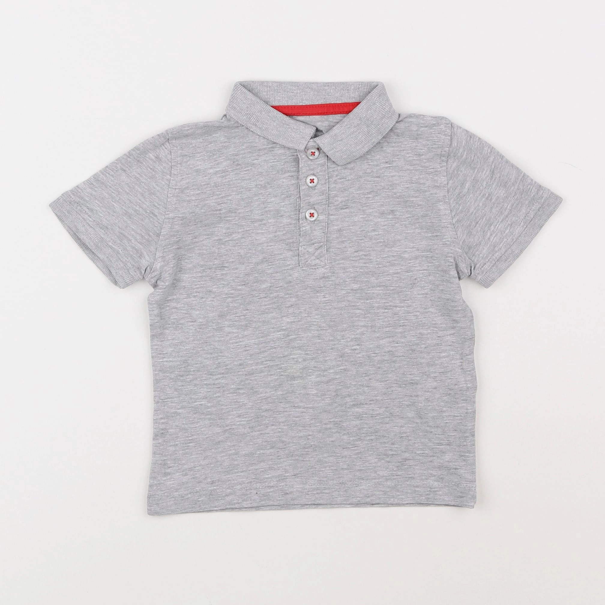 Vertbaudet - polo gris - 2 ans