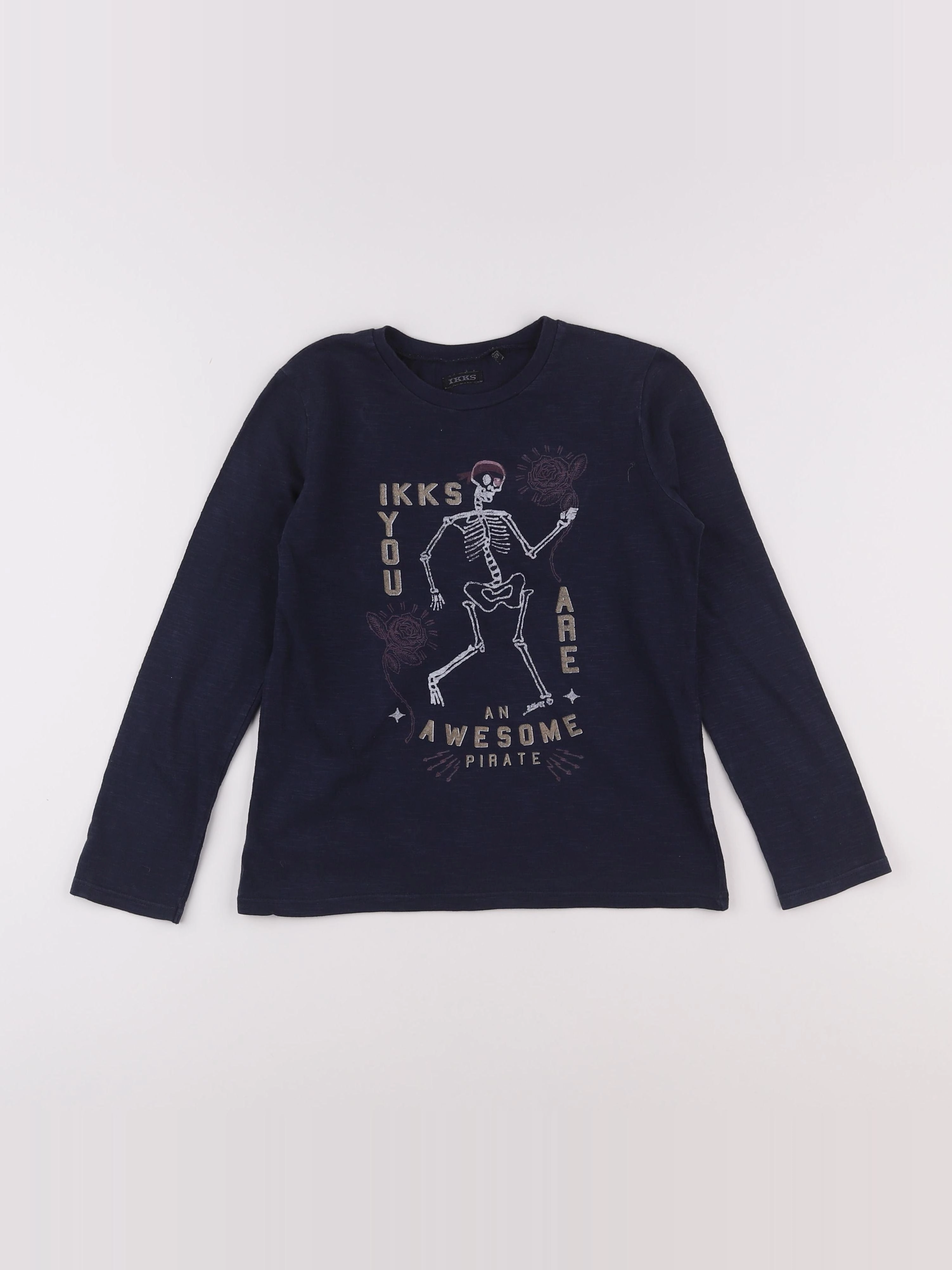 IKKS - tee-shirt bleu - 8 ans