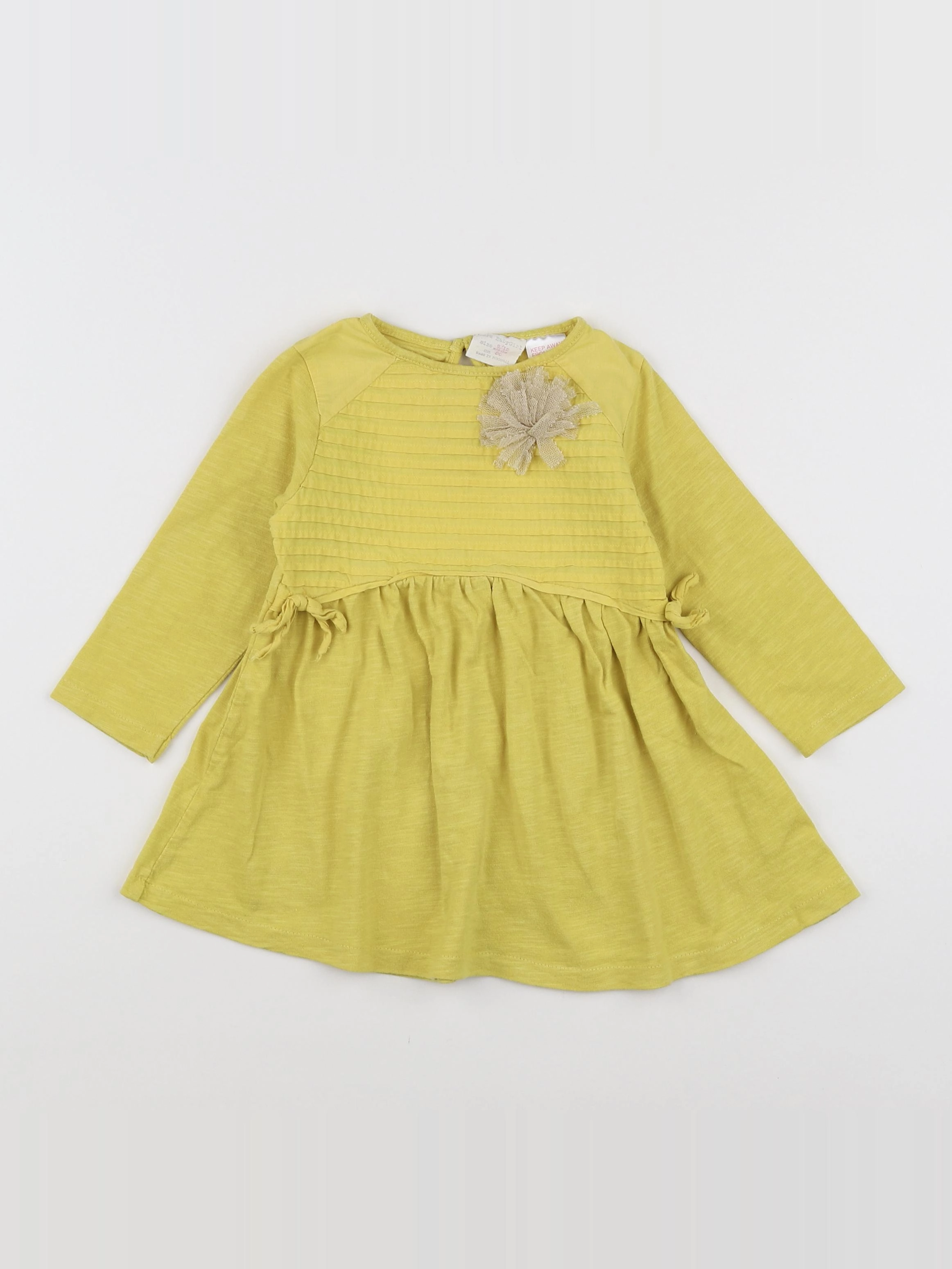 Zara - robe jaune - 9/12 mois