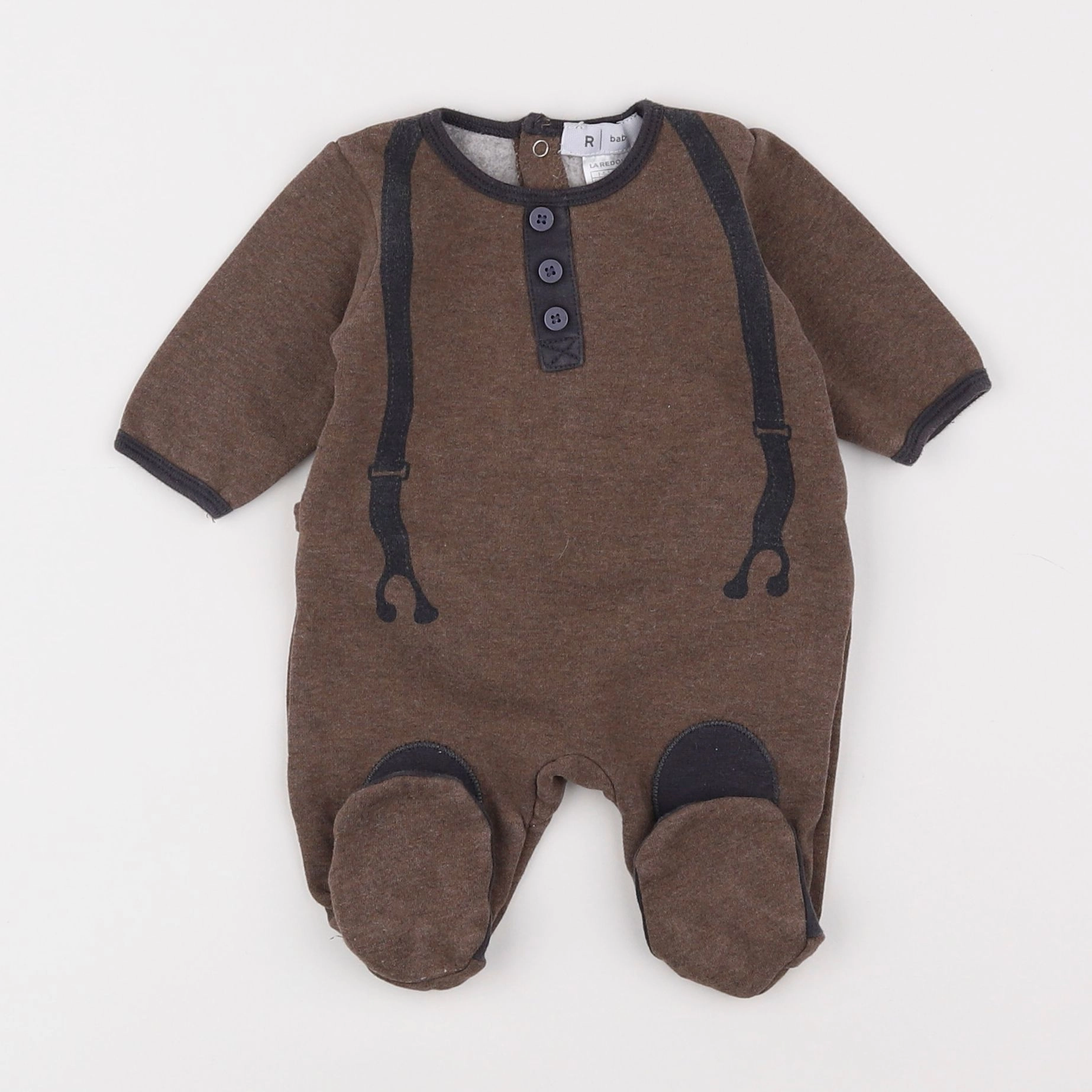 La Redoute - pyjama coton marron - 1 mois