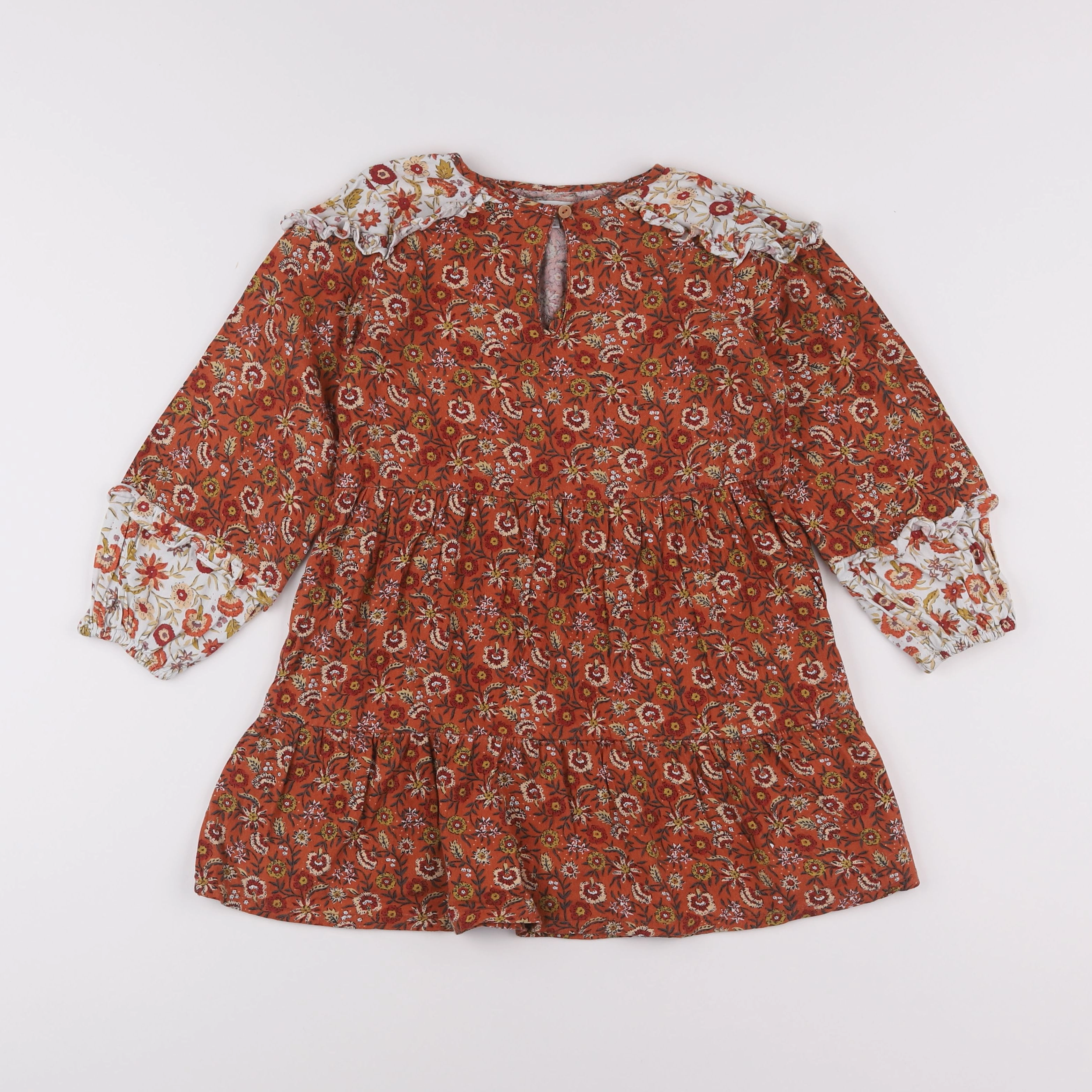 Vertbaudet - robe marron - 6 ans