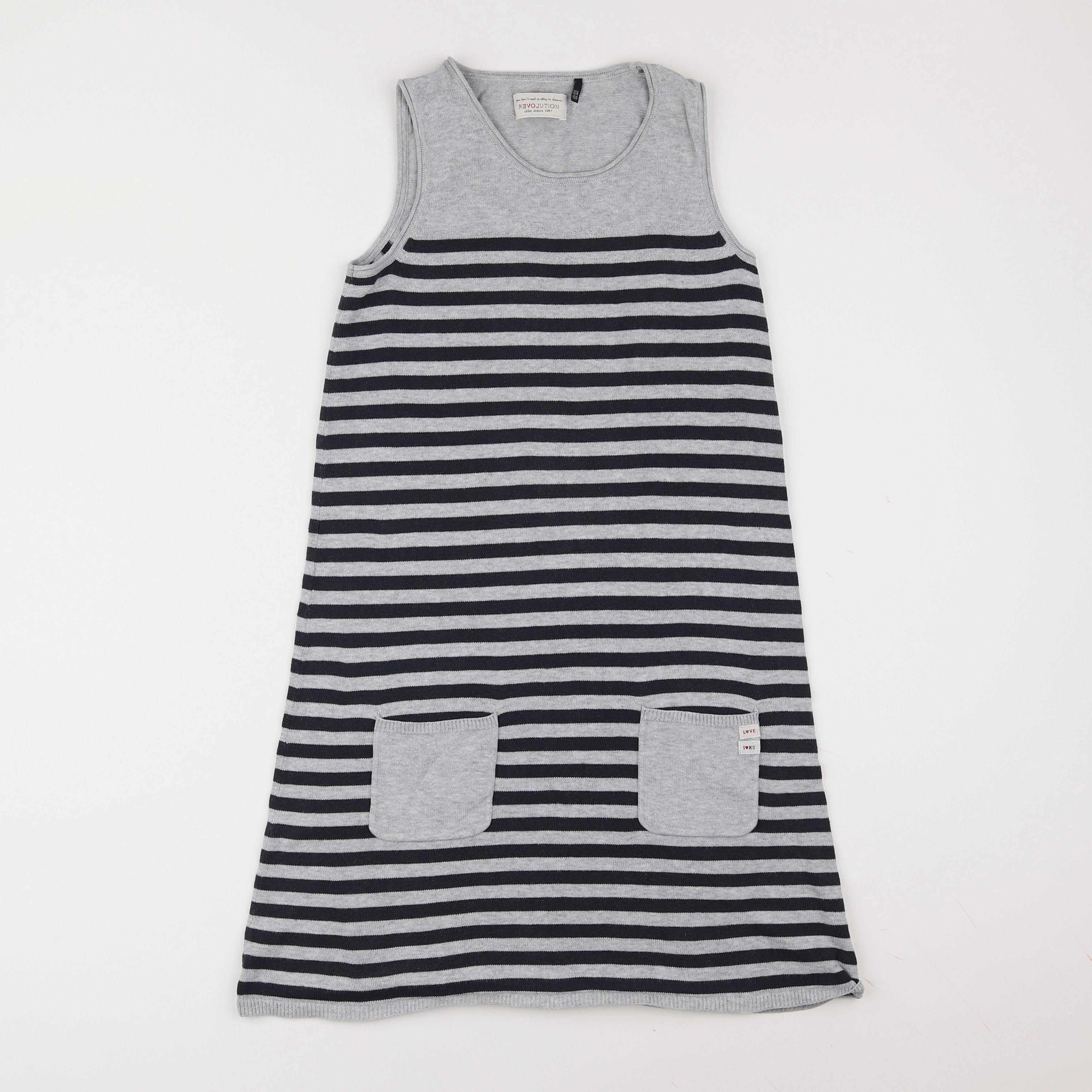 IKKS - robe gris, noir - 12 ans
