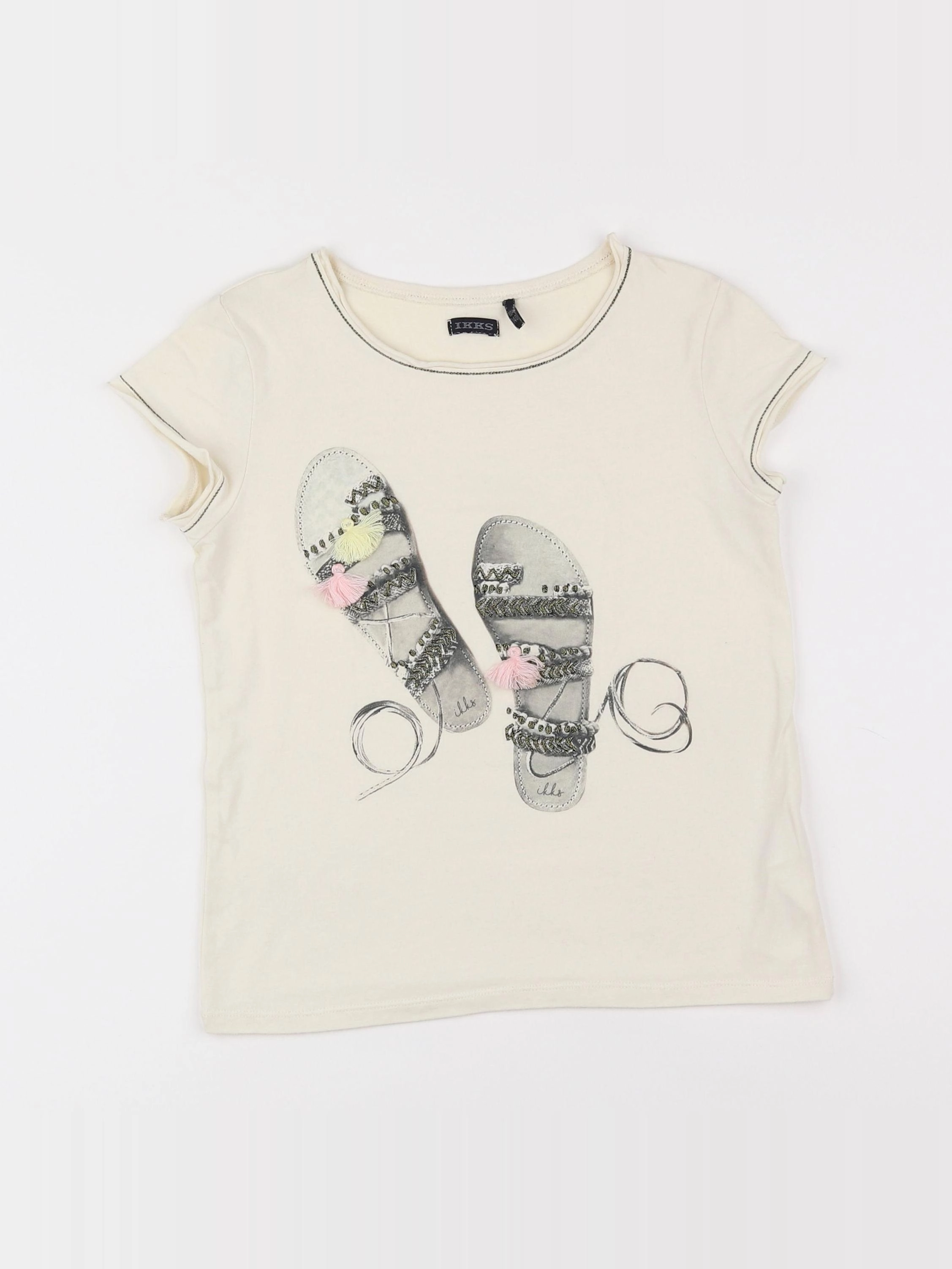 IKKS - tee-shirt beige - 10 ans