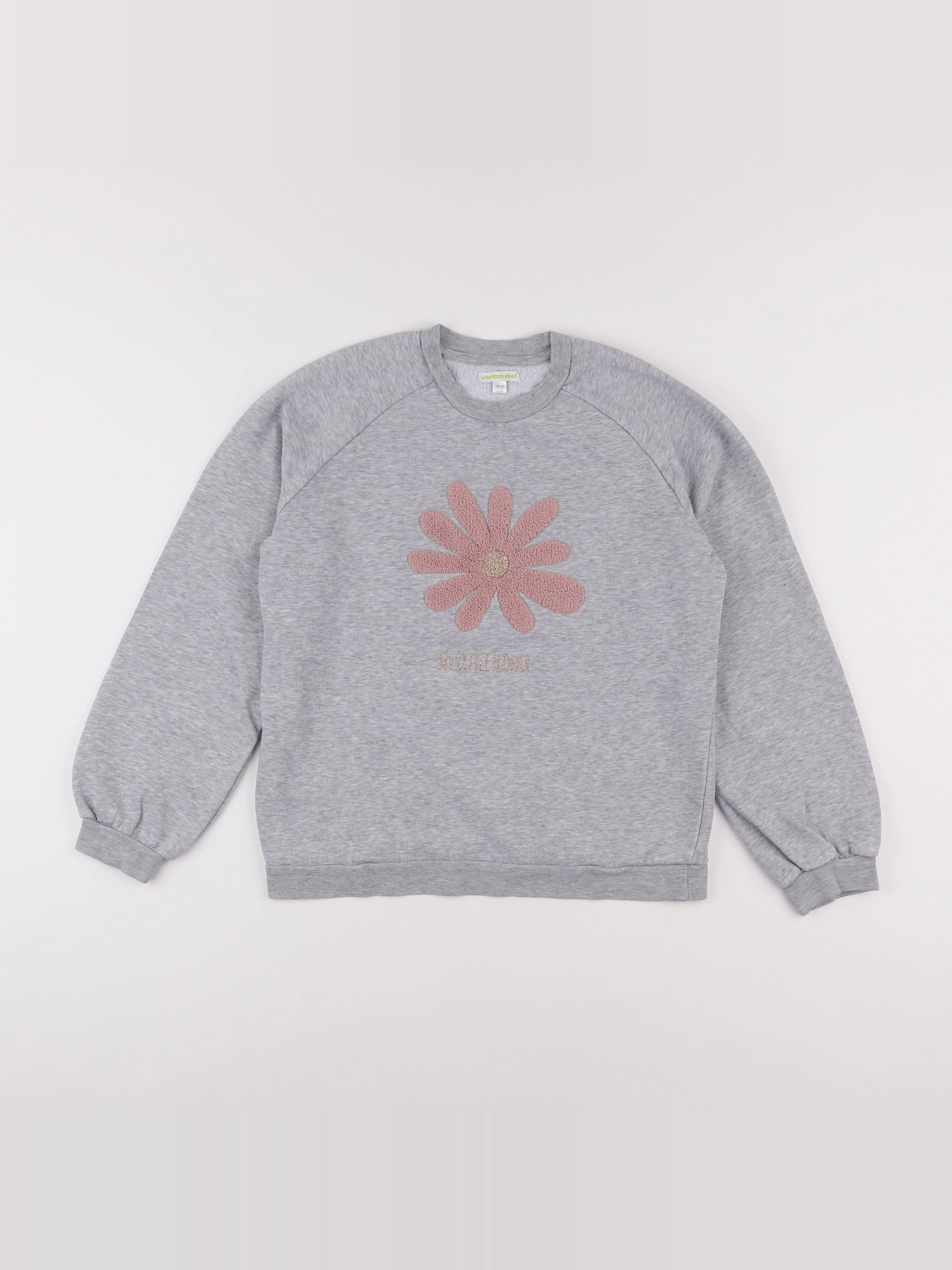 Vertbaudet - sweat gris - 14 ans