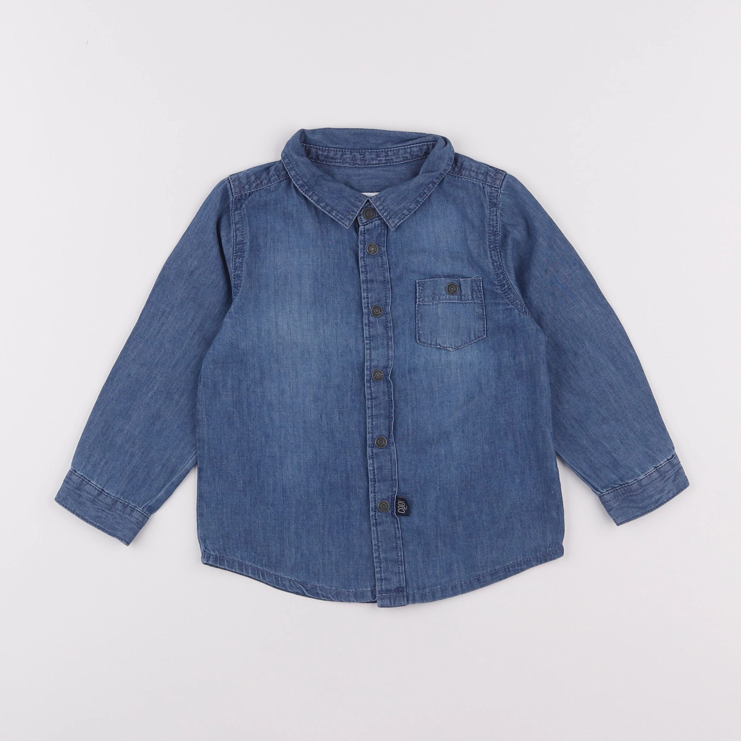 Vertbaudet - chemise bleu - 2 ans