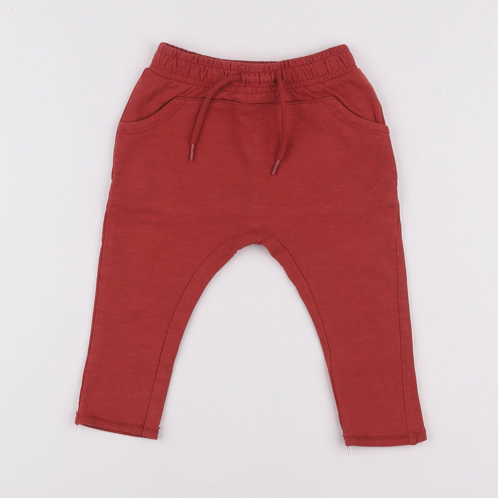 Vertbaudet - pantalon rouge - 9 mois