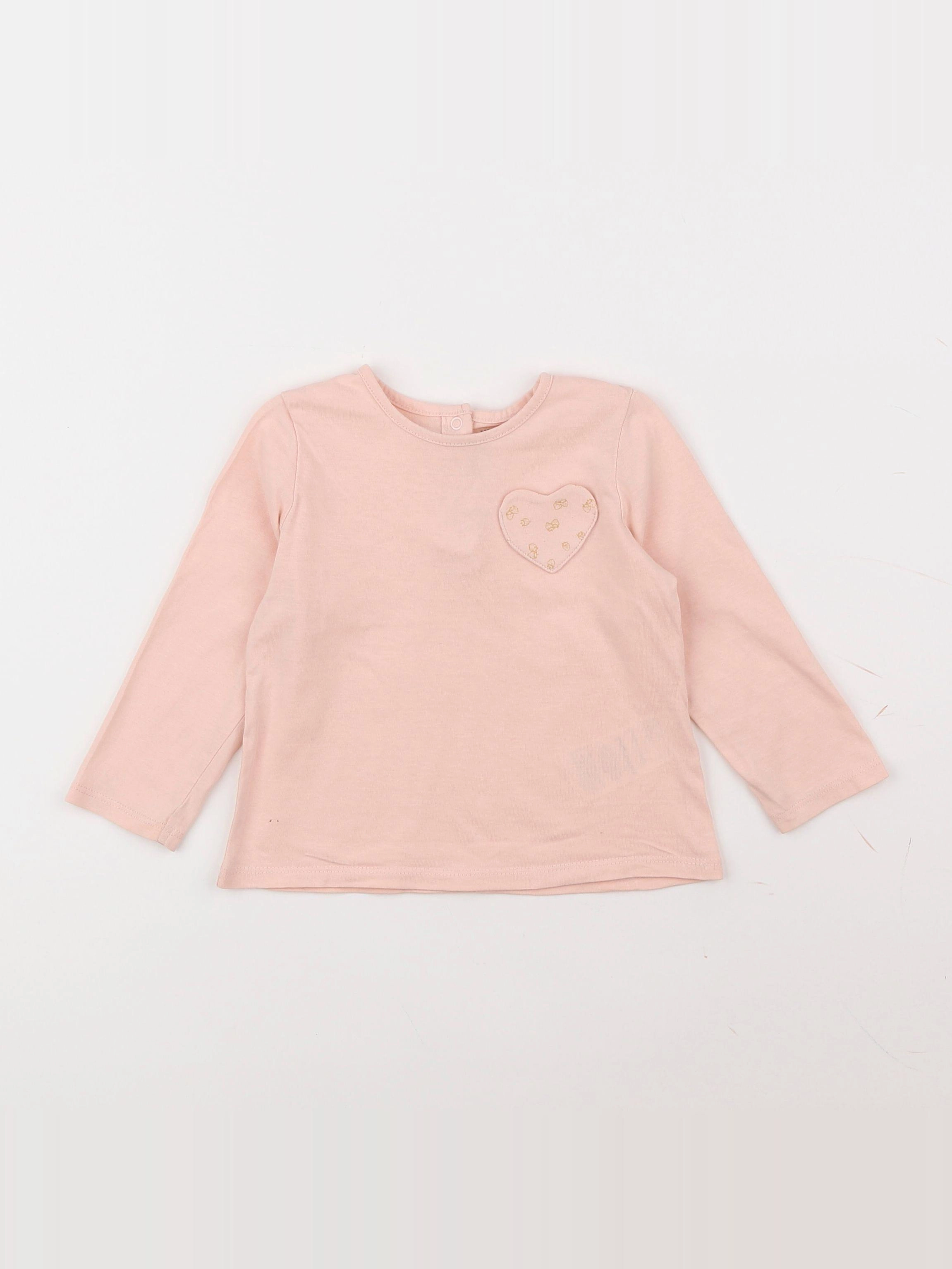 Vertbaudet - tee-shirt rose - 18 mois
