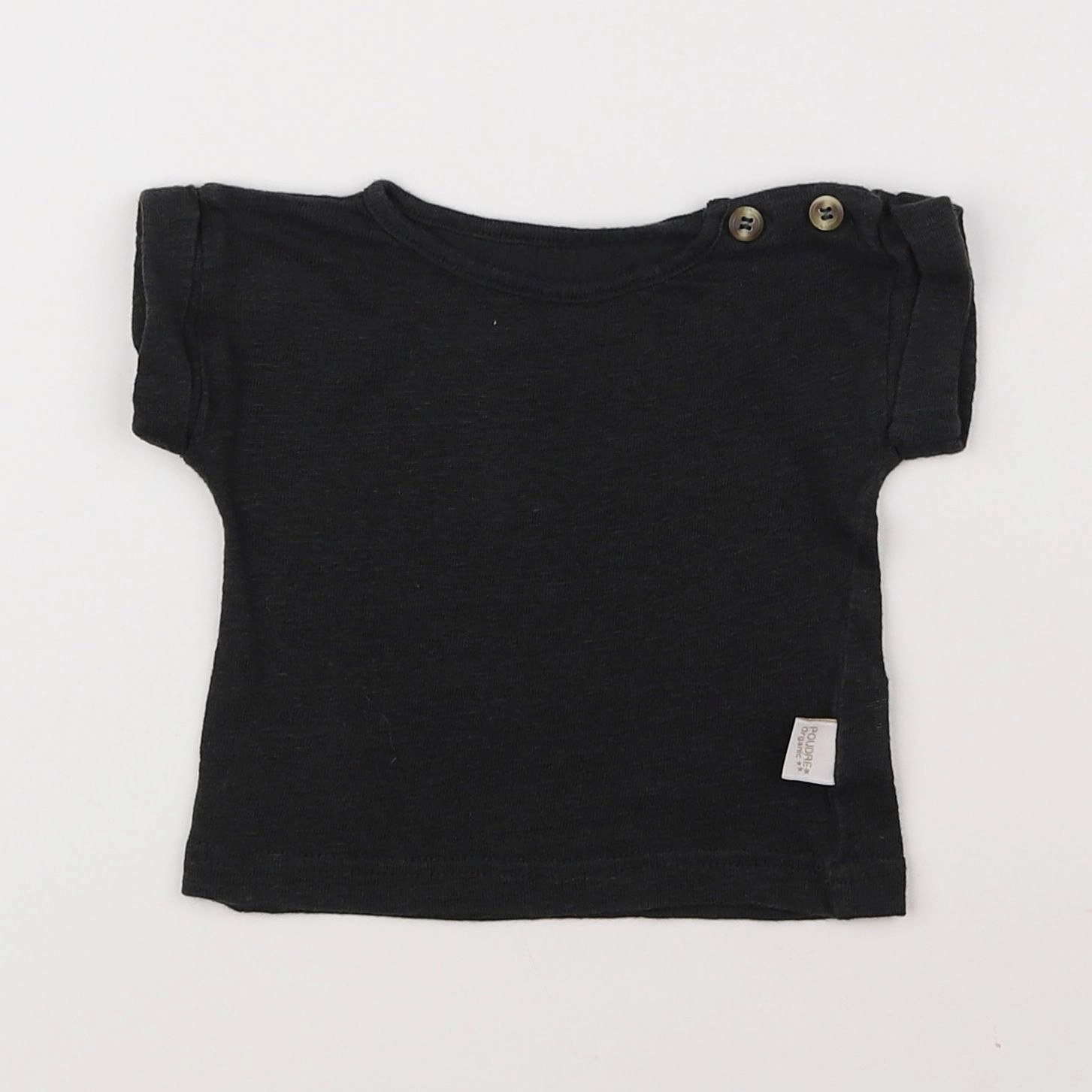 Poudre Organic - tee-shirt noir - 3 mois