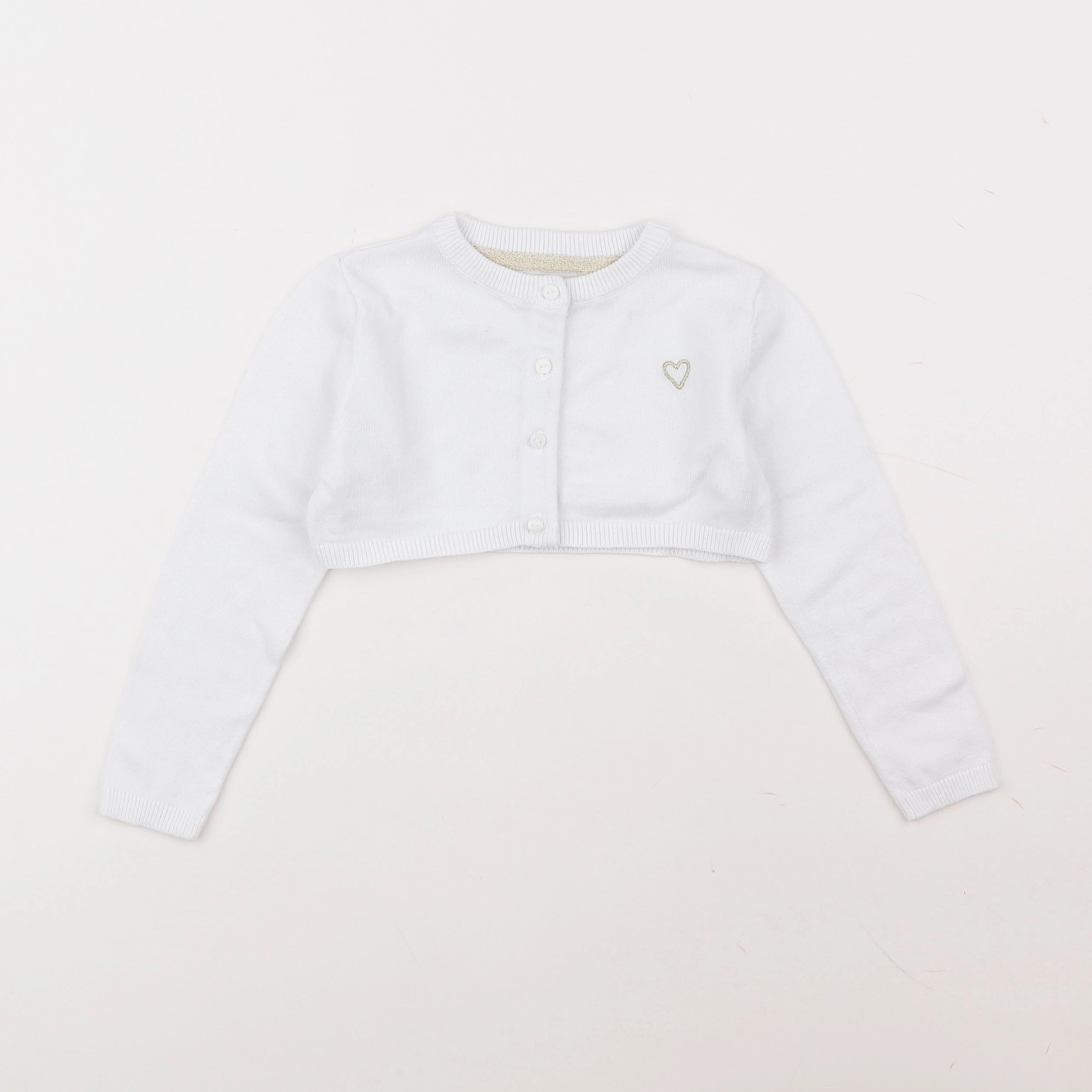 Vertbaudet - gilet blanc - 2 ans