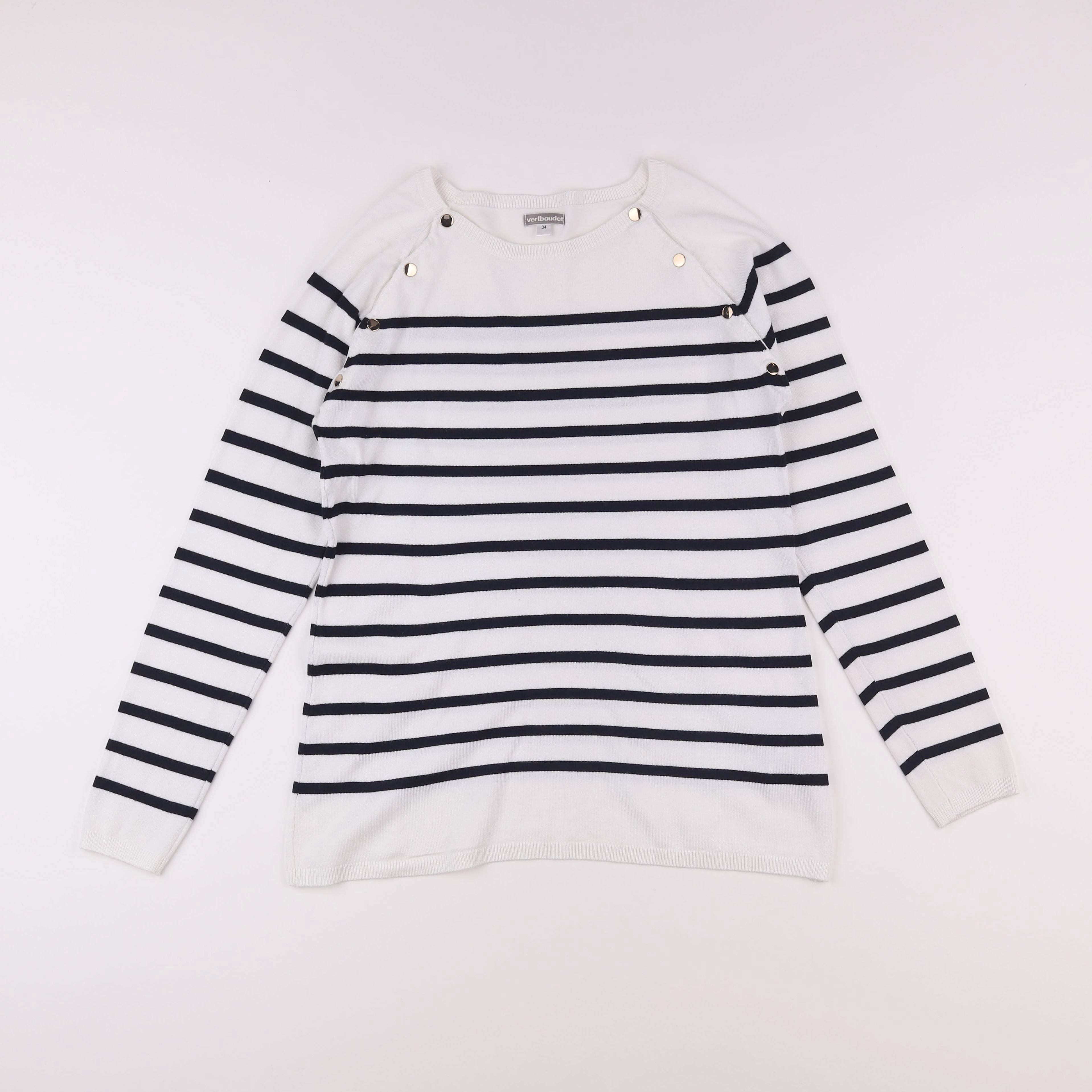 Vertbaudet - pull grossesse blanc, bleu - 34