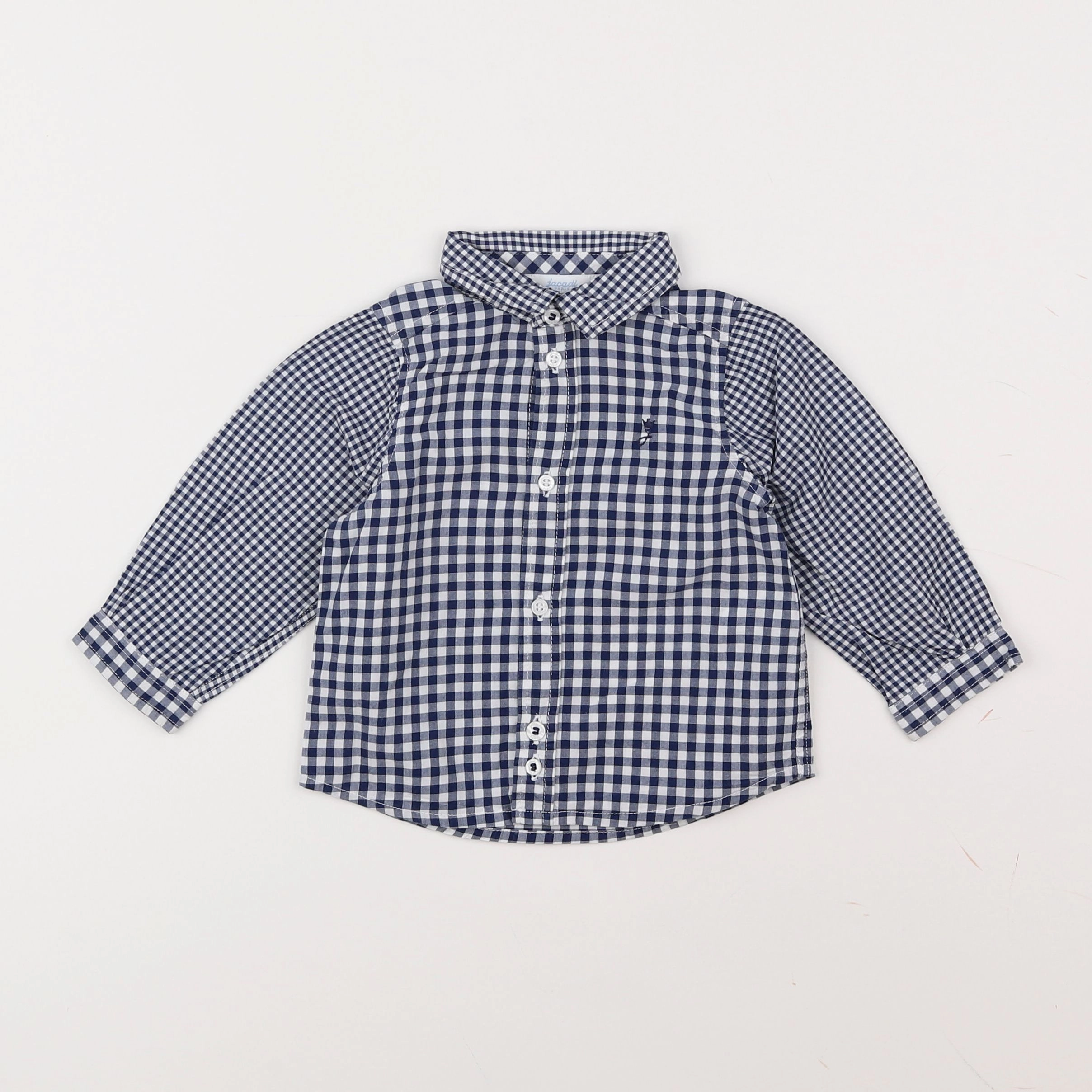 Jacadi - chemise blanc, bleu - 12 mois