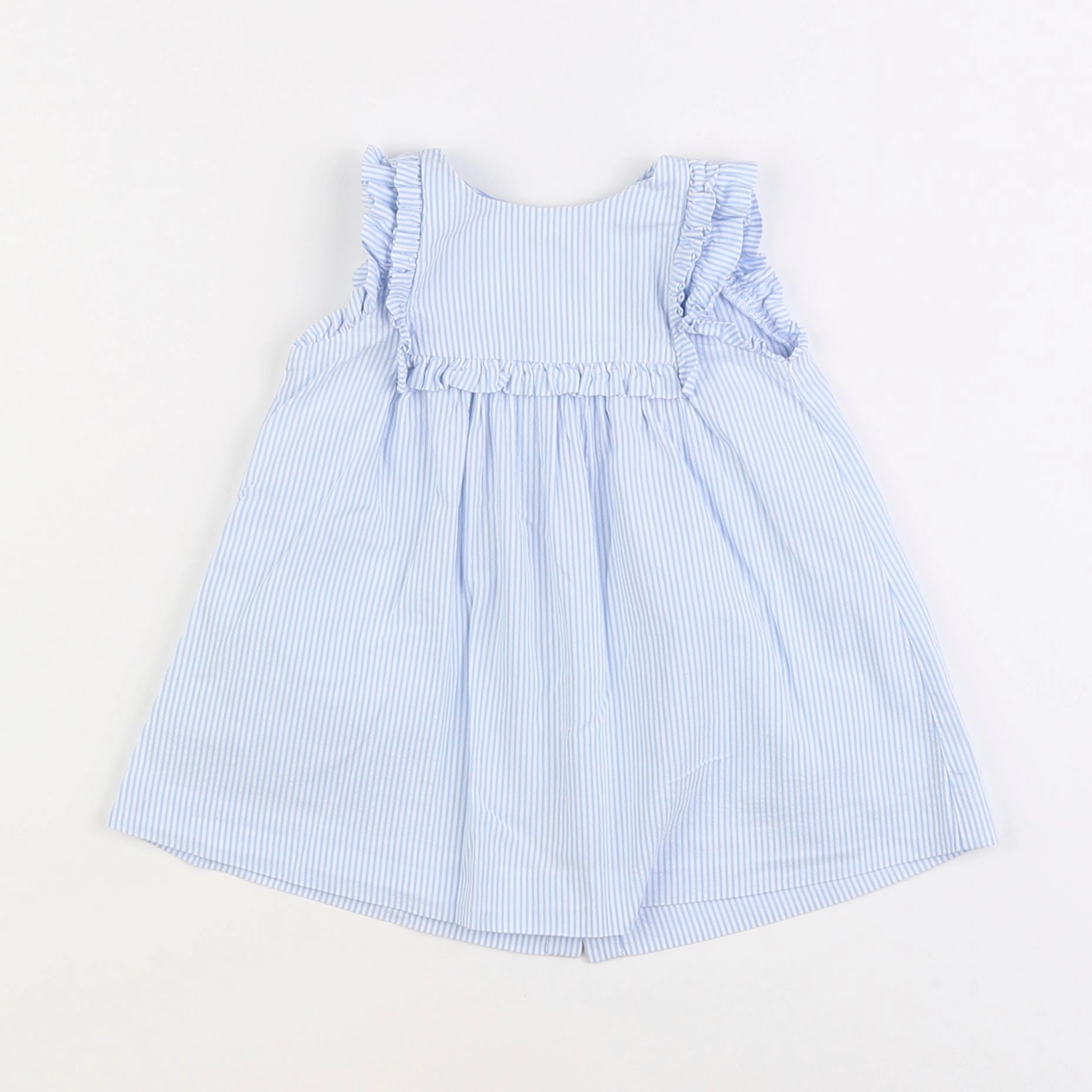 Jacadi - robe bleu, blanc - 6 mois