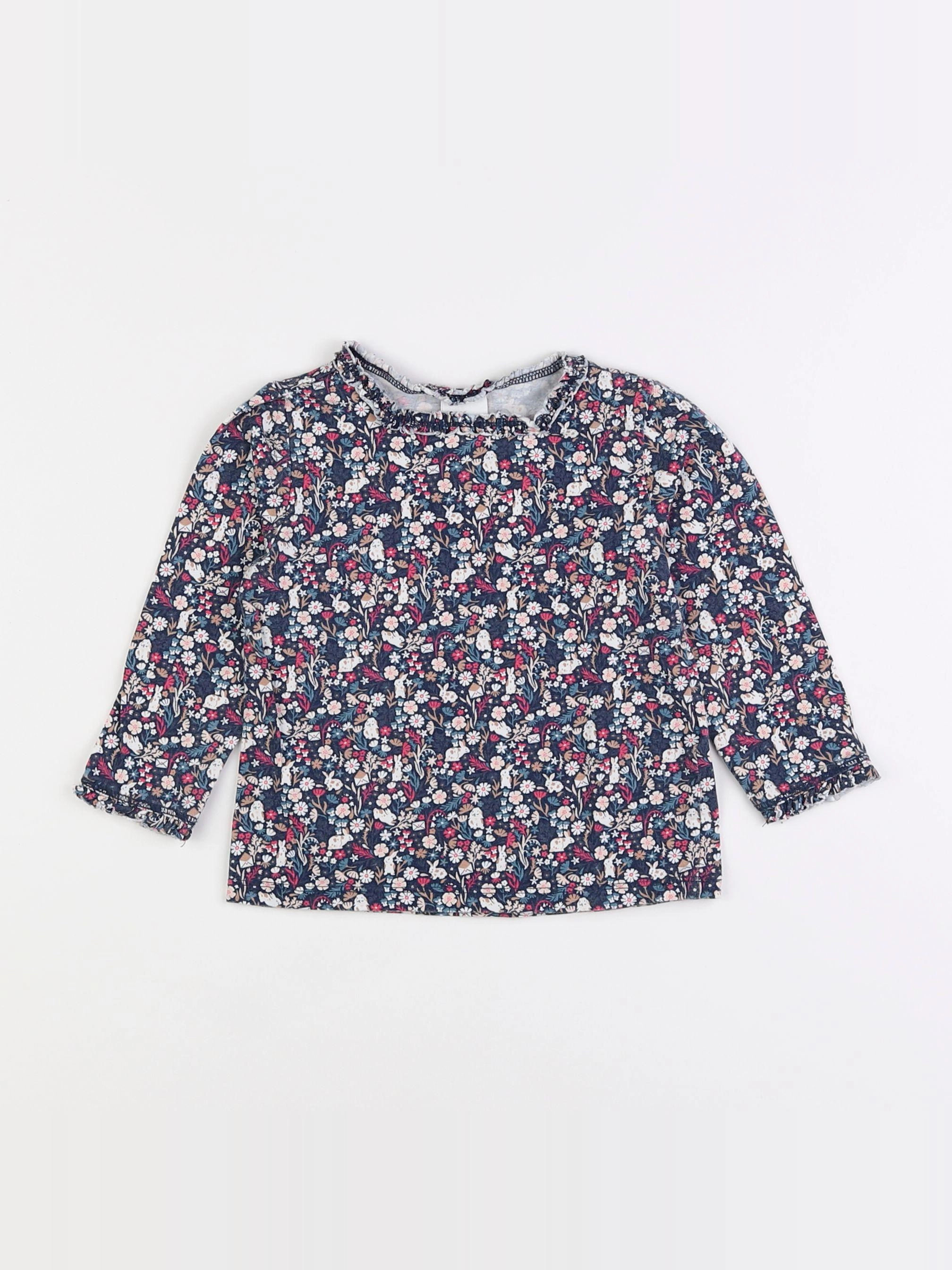 H&M - tee-shirt bleu - 12 mois