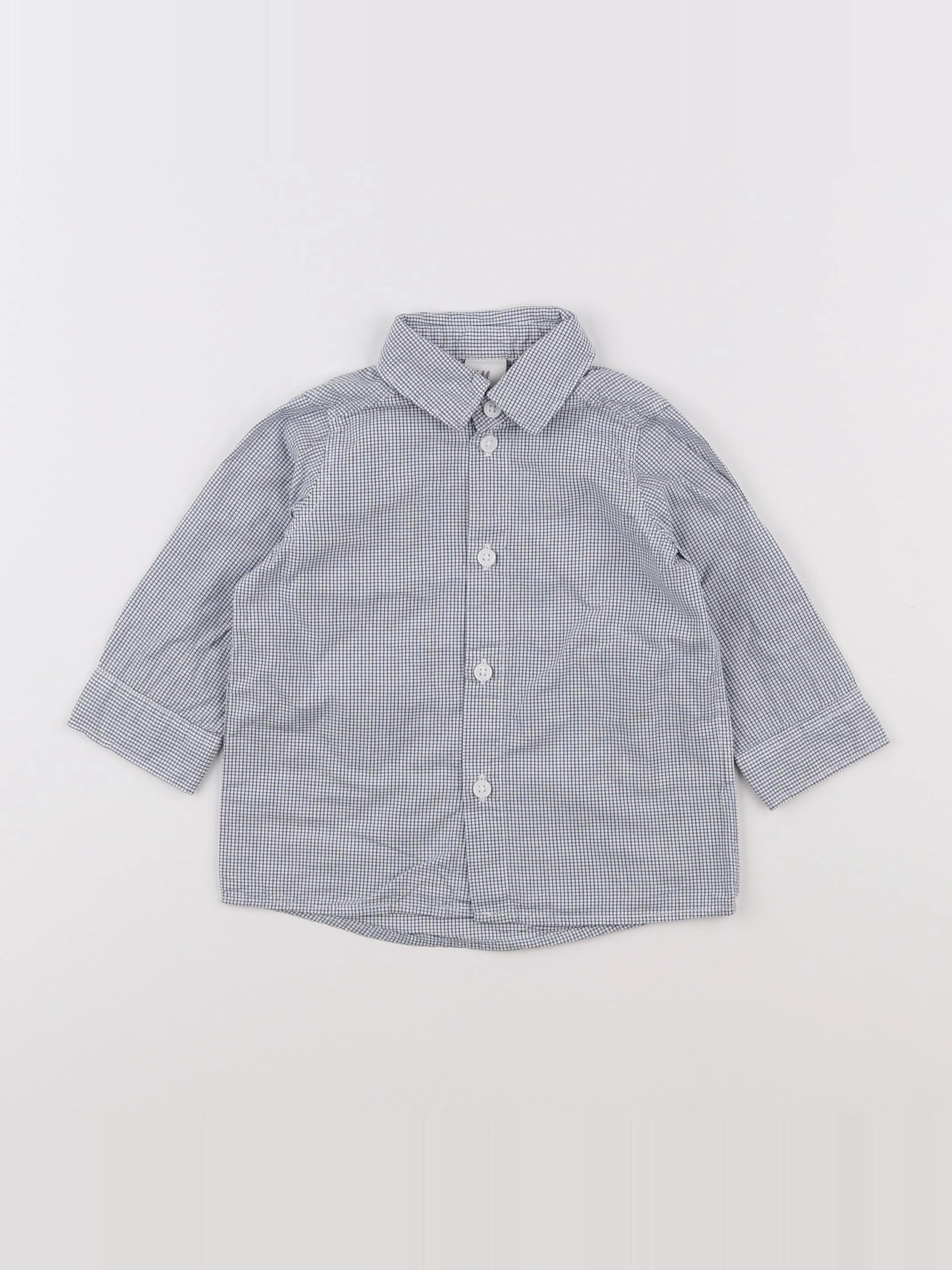 H&M - chemise bleu - 3/6 mois