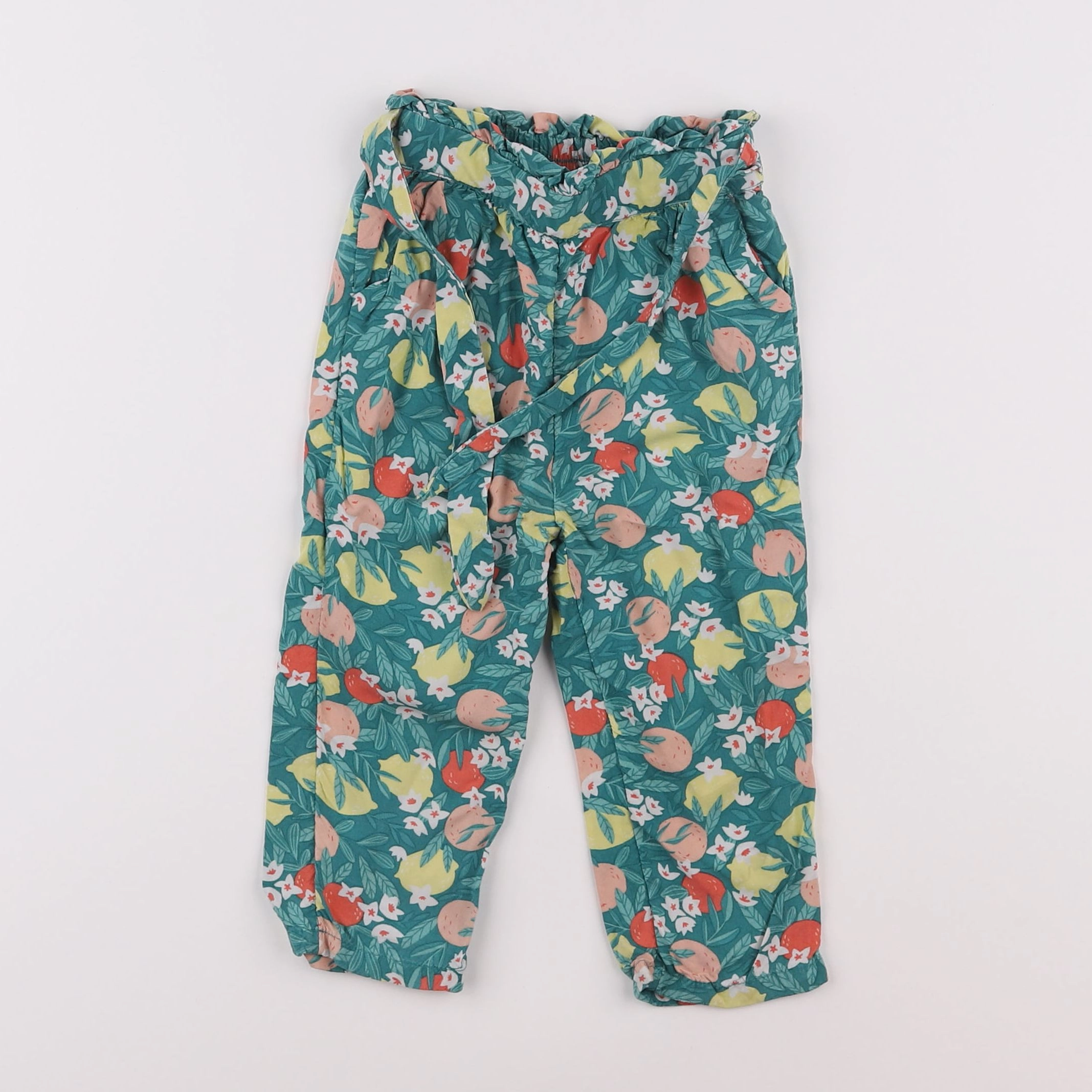 Vertbaudet - pantalon vert - 2 ans